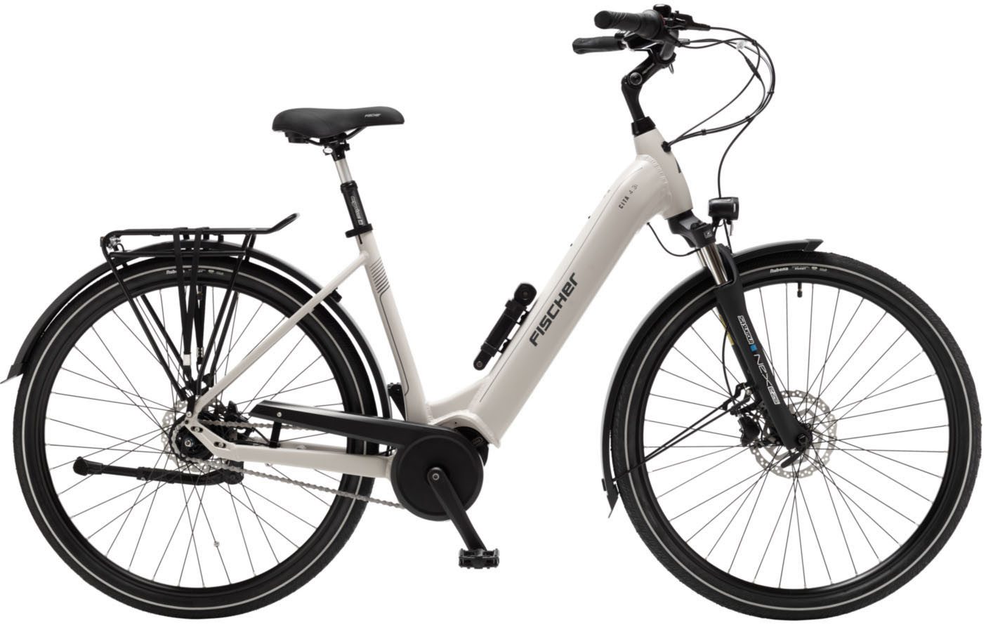 FISCHER Fahrrad E-Bike Cityrad CITA 4.3i 630, 7 Gang Shimano NEXUS Schaltwerk, Mittelmotor, 630 Wh, (mit Akku-Ladegerät, mit Werkzeug), Pedelec, Elektrofahrrad für Damen und Herren