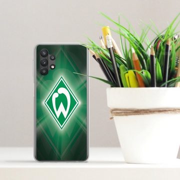 DeinDesign Handyhülle SV Werder Bremen Offizielles Lizenzprodukt Wappen Werder Bremen Laser, Samsung Galaxy A32 5G Silikon Hülle Bumper Case Handy Schutzhülle