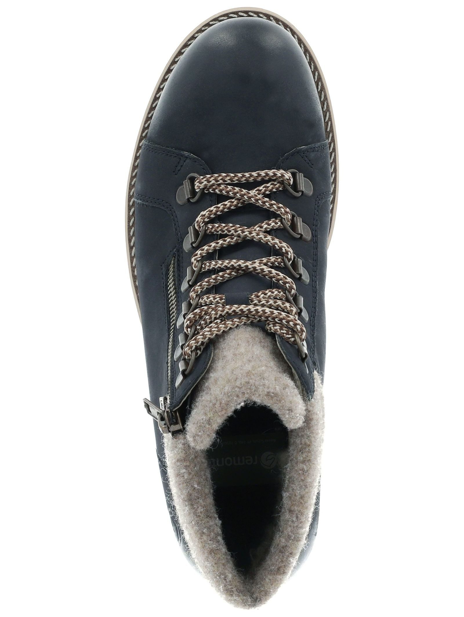 Remonte Remonte Stiefelette Veloursleder Schnürstiefelette