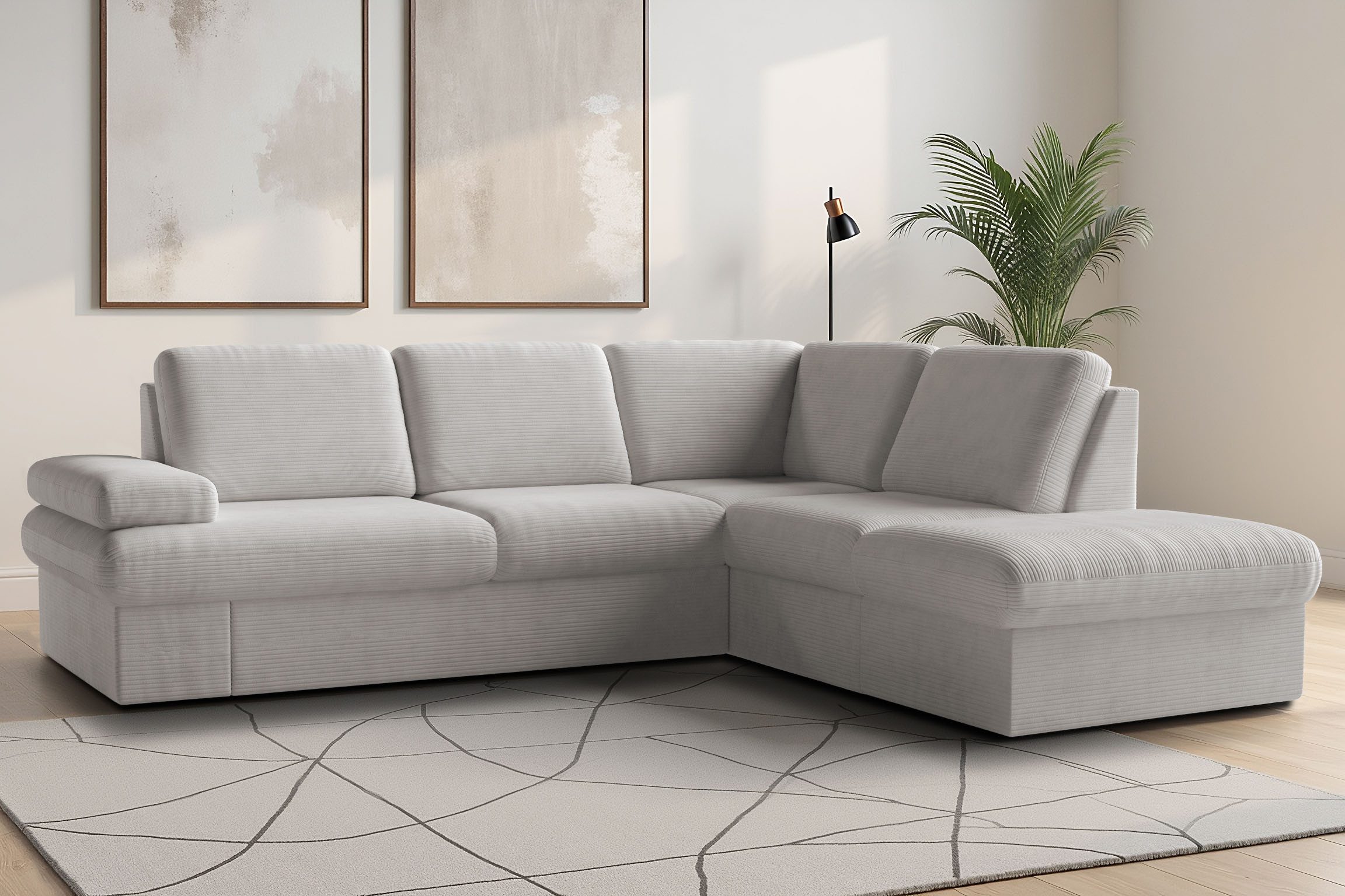 sit&more Ecksofa Moreno L-Form, B: 238 cm, mit Armteilverstellung, optional Schlaffunktion