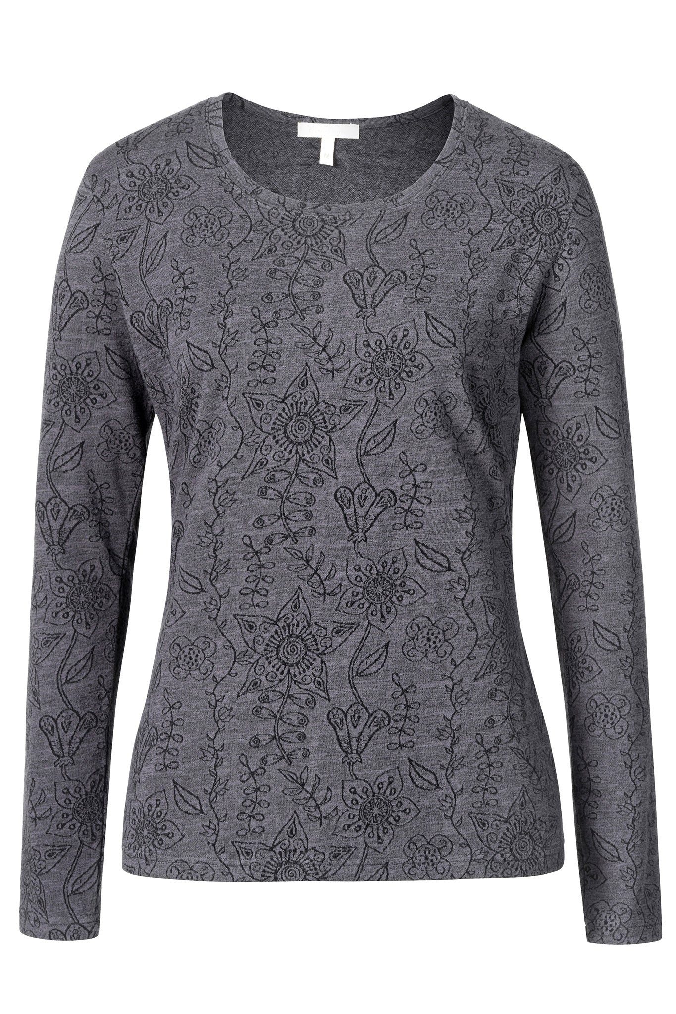 Himalaya Clothing Langarmshirt Edles Damen Shirt langarm mit floralem Muste günstig online kaufen