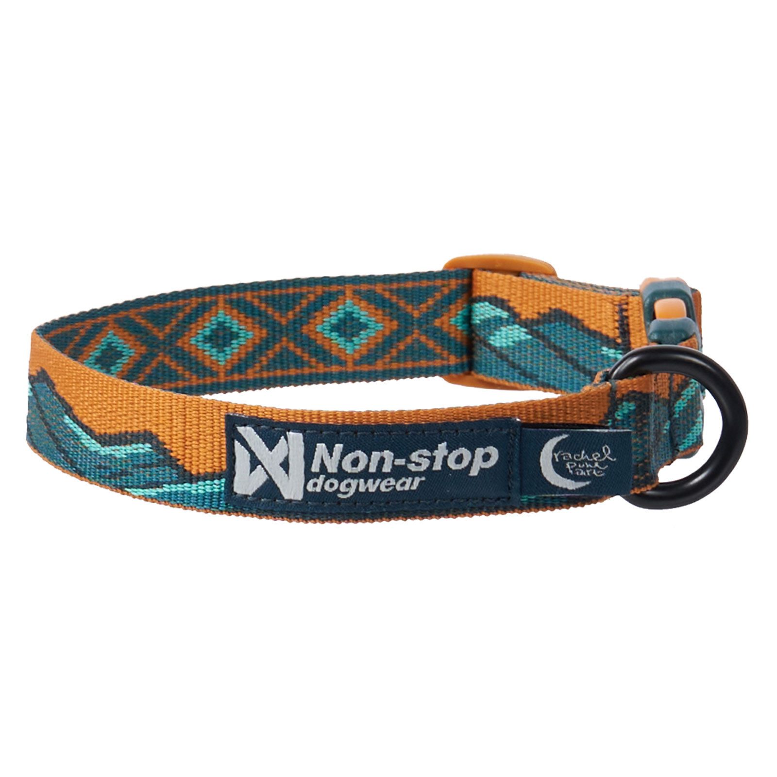 Non-stop dogwear Hunde-Halsband Trail quest collar teal/oak, Polyester, Rachel Pohl - Limited Edition