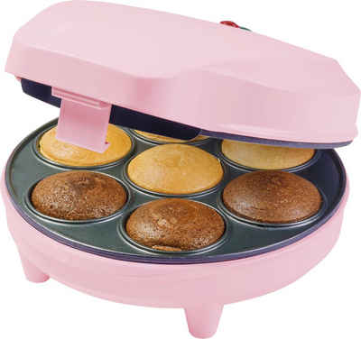 bestron Cupcake-Maker ACC217P Sweet Dreams, 700 W, im Retro Design, Antihaftbeschichtung, Farbe: Rosa