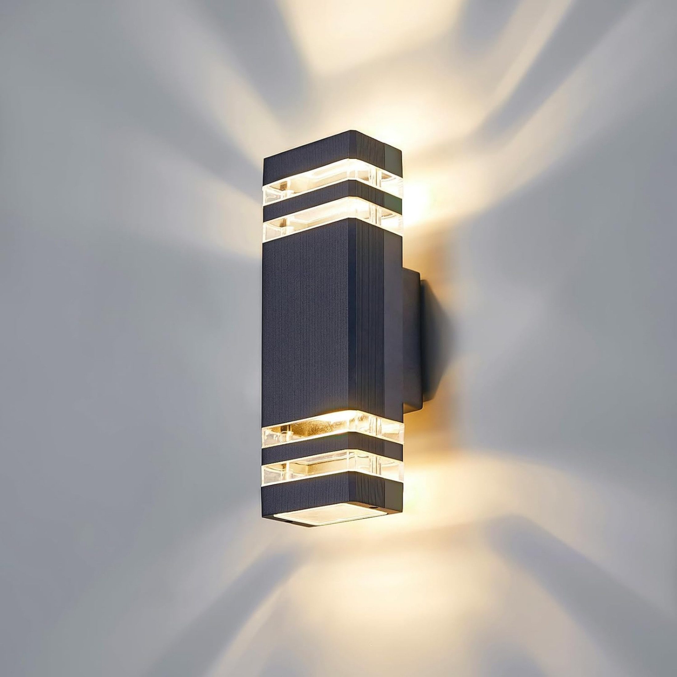 Blossom LED Wandleuchte Wandlampe LED Außenwandleuchte Up Down Leuchten IP65 3000 K Aluminium, Anthrazit, für Garten, Terrasse & Balkon