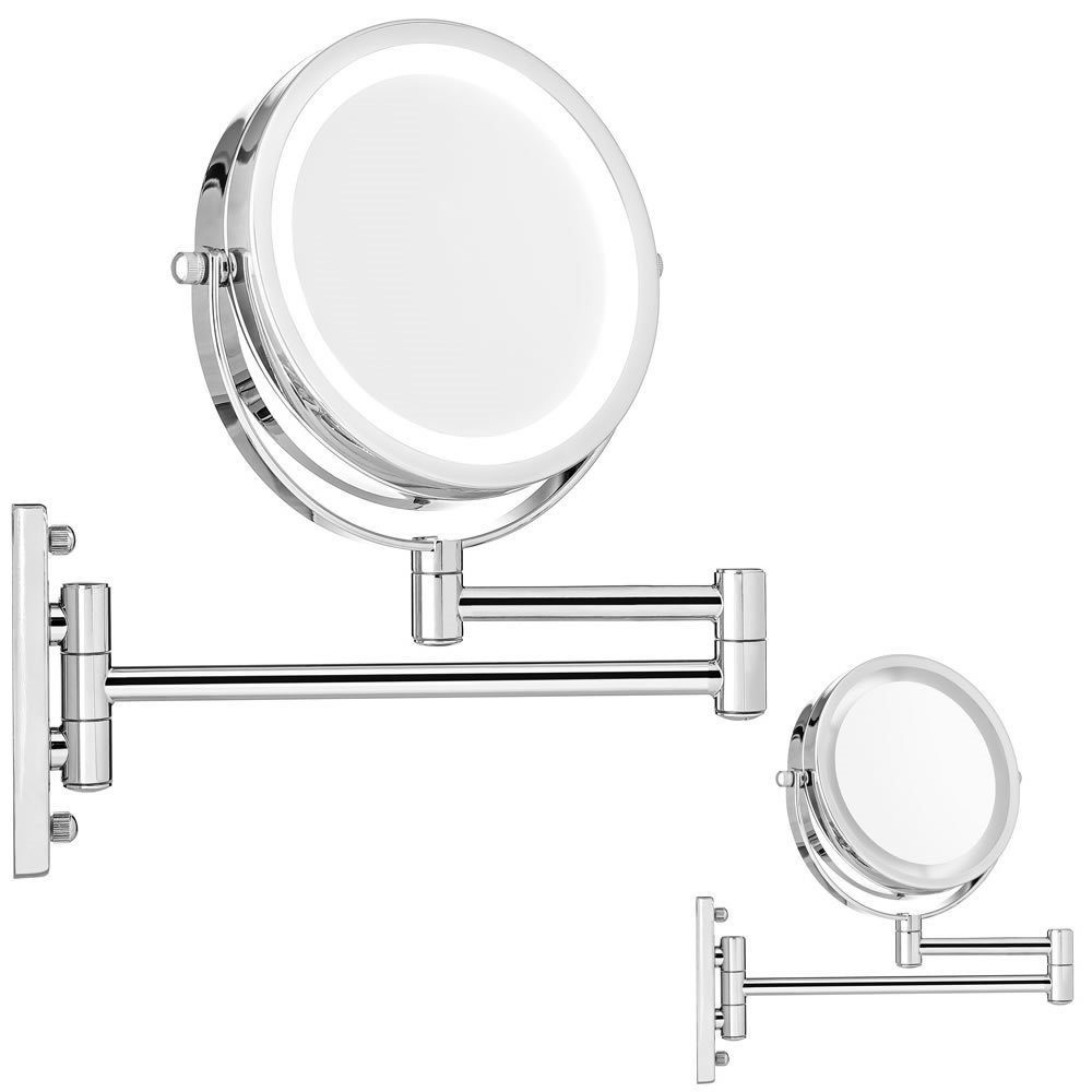 Kosmetikspiegel Schminkspiegel Wandspiegel inkl. LED 10-fach Makeup Badspiegel Rund