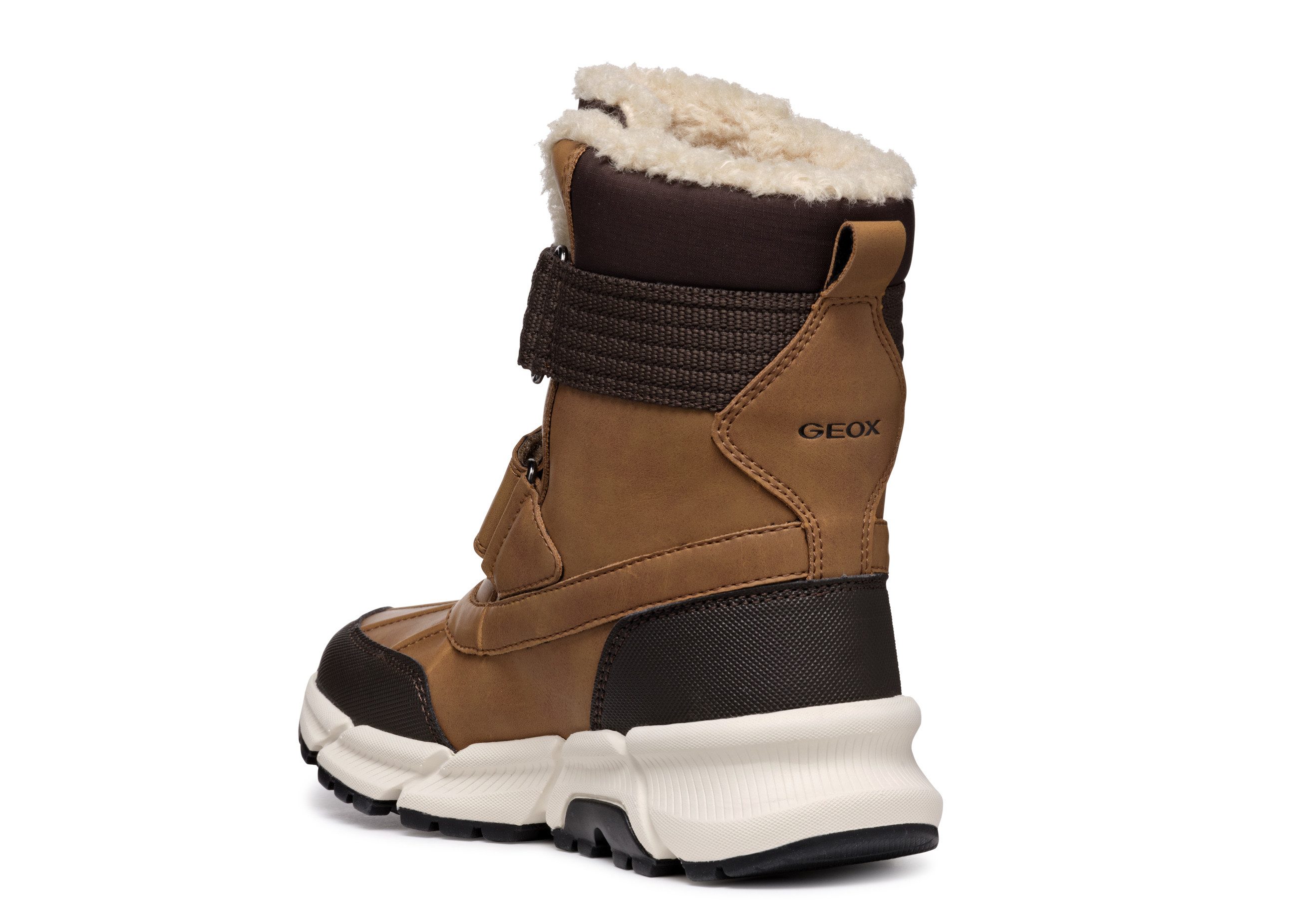 Geox J FLEXYPER PLUS BOY Winterstiefel Snowboots, Klettstiefel mit Warmfutter, Größenschablone zum Download