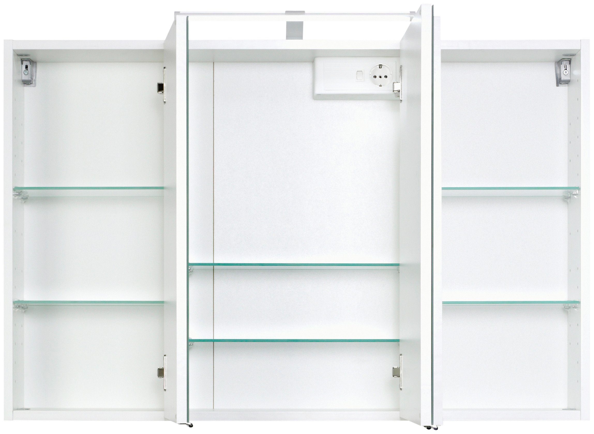 welltime Spiegelschrank Florida Breite 100 cm, mit LED-Beleuchtung
