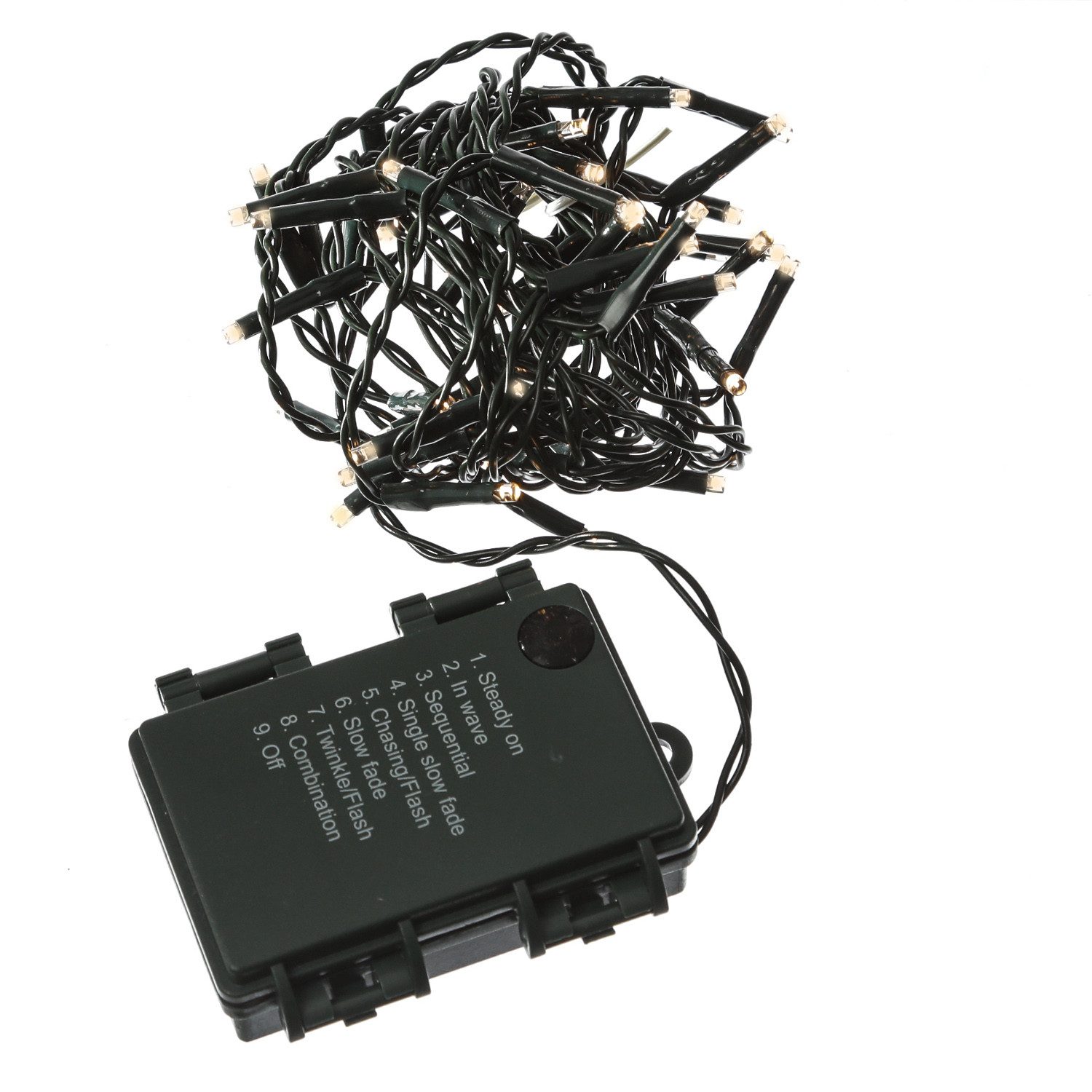 MARELIDA LED-Lichterkette Weihnachtslichterkette Batterie 48LED 8 Funkt. 3,5 für Innen Außen, 48-flammig