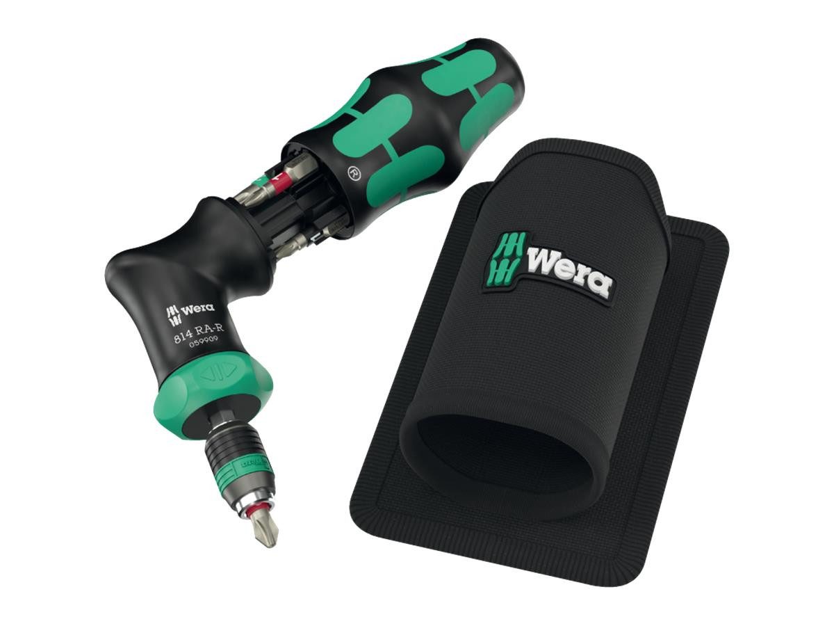 Wera Schraubendreher Kraftform Kompakt Pistol RA-R 1, (Set), 7-teilig, integriertes Bit-Magazin, Farbkennzeichnung