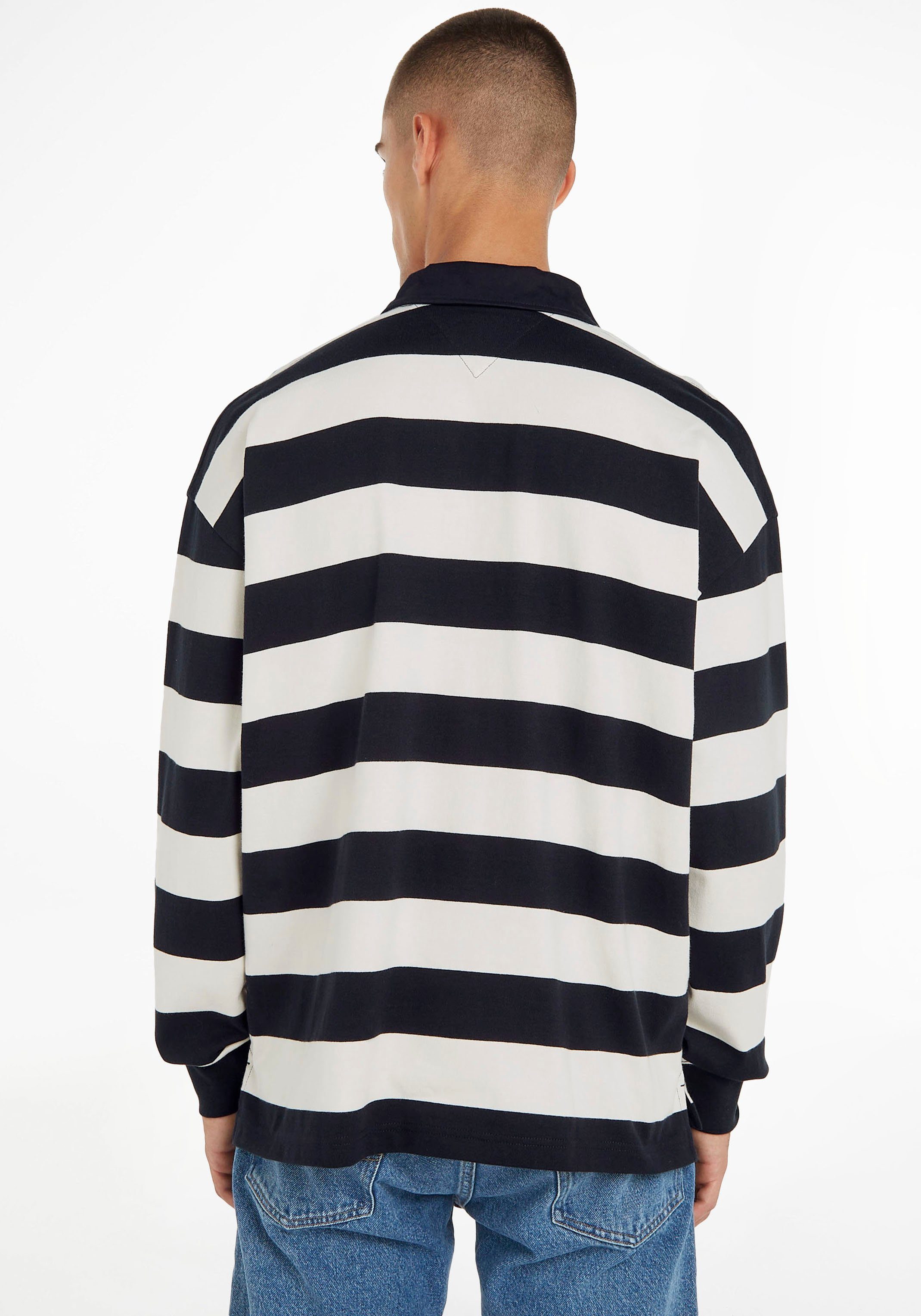Streifendesign BLOCK Sweater Tommy STRIPED RUGBY Hilfiger im