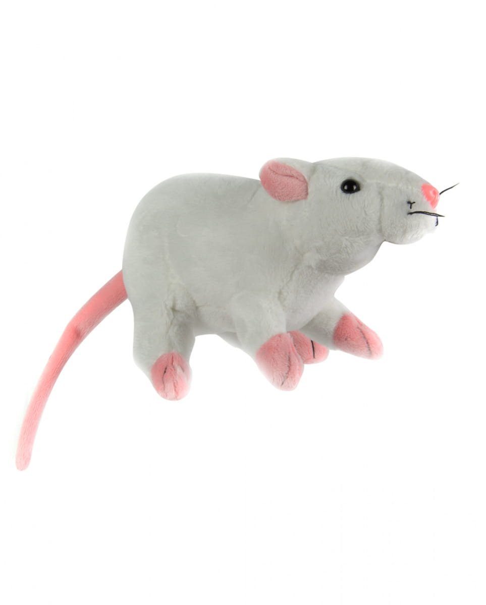 Cornelißen Plüschfigur Kuscheltier Ratte 19cm weiß als süße Geschenkidee