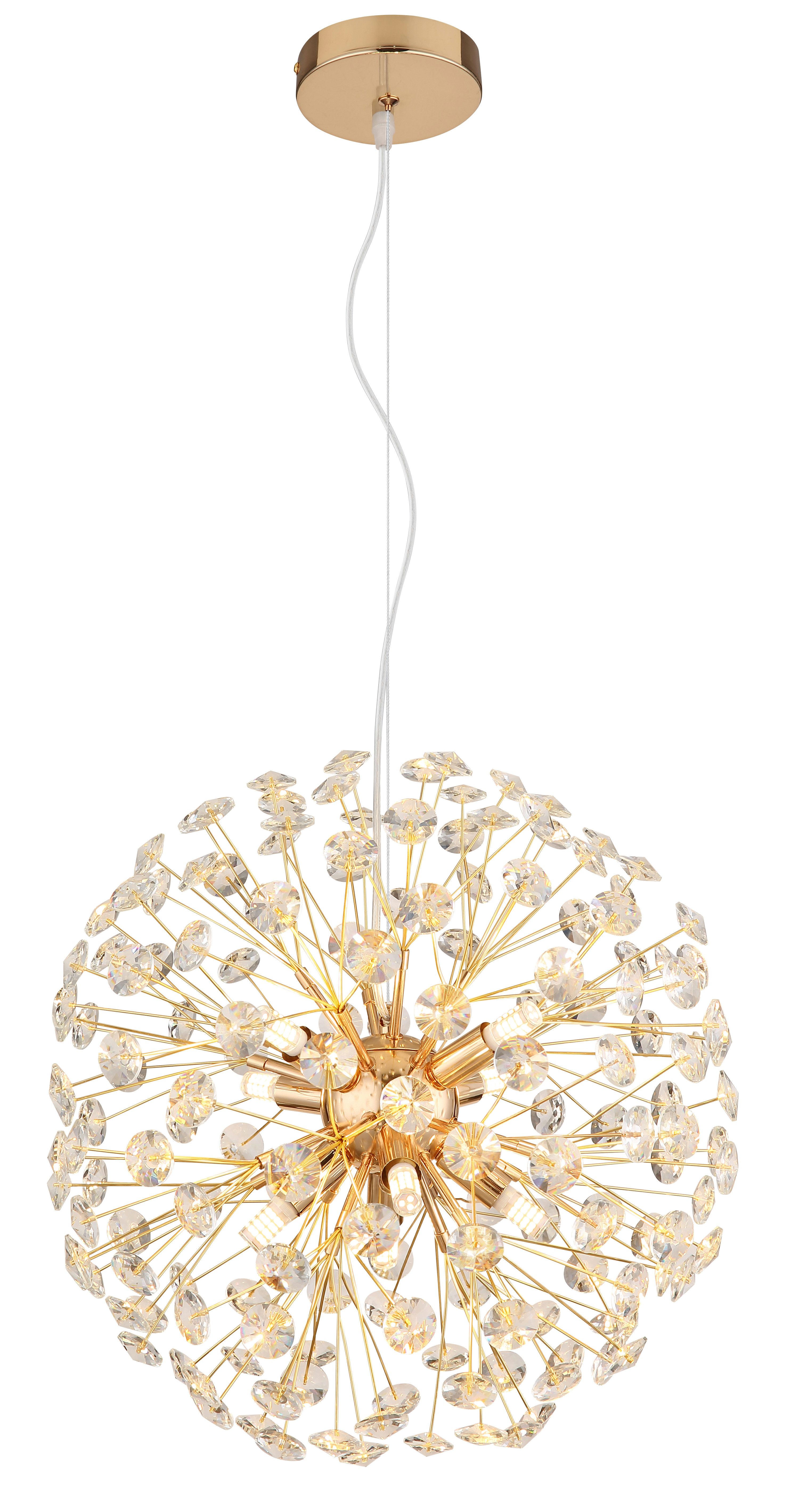 GLOBO LIGHTING Hängeleuchte KATRINA, LED fest integriert, Warmweiß, Luster Hängelampe Esszimmer Esstisch-Lampe elegant