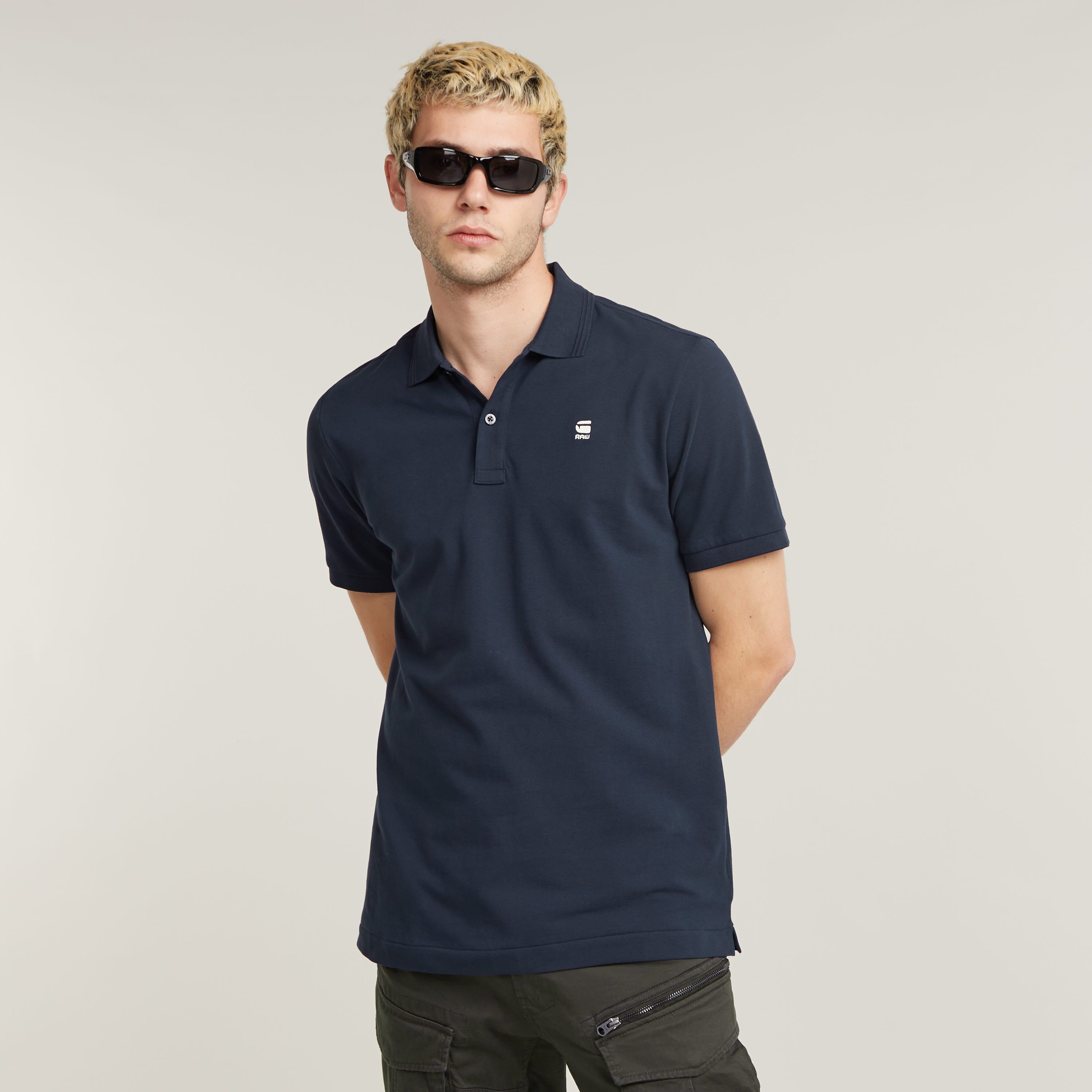 G-STAR Poloshirt Dunda Slim Fit Logostickerei auf der Brust