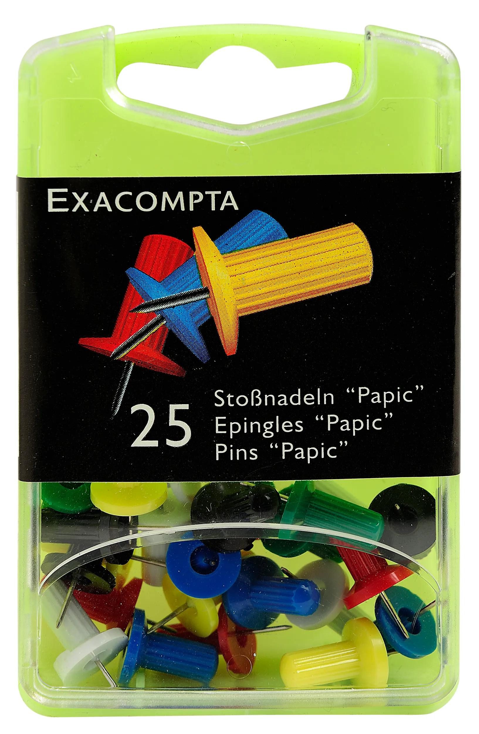 Pinnnadel Blisterbox 25x Pinnwandnadeln Papic Ø10mm Spitze 7mm sortiert 14920E