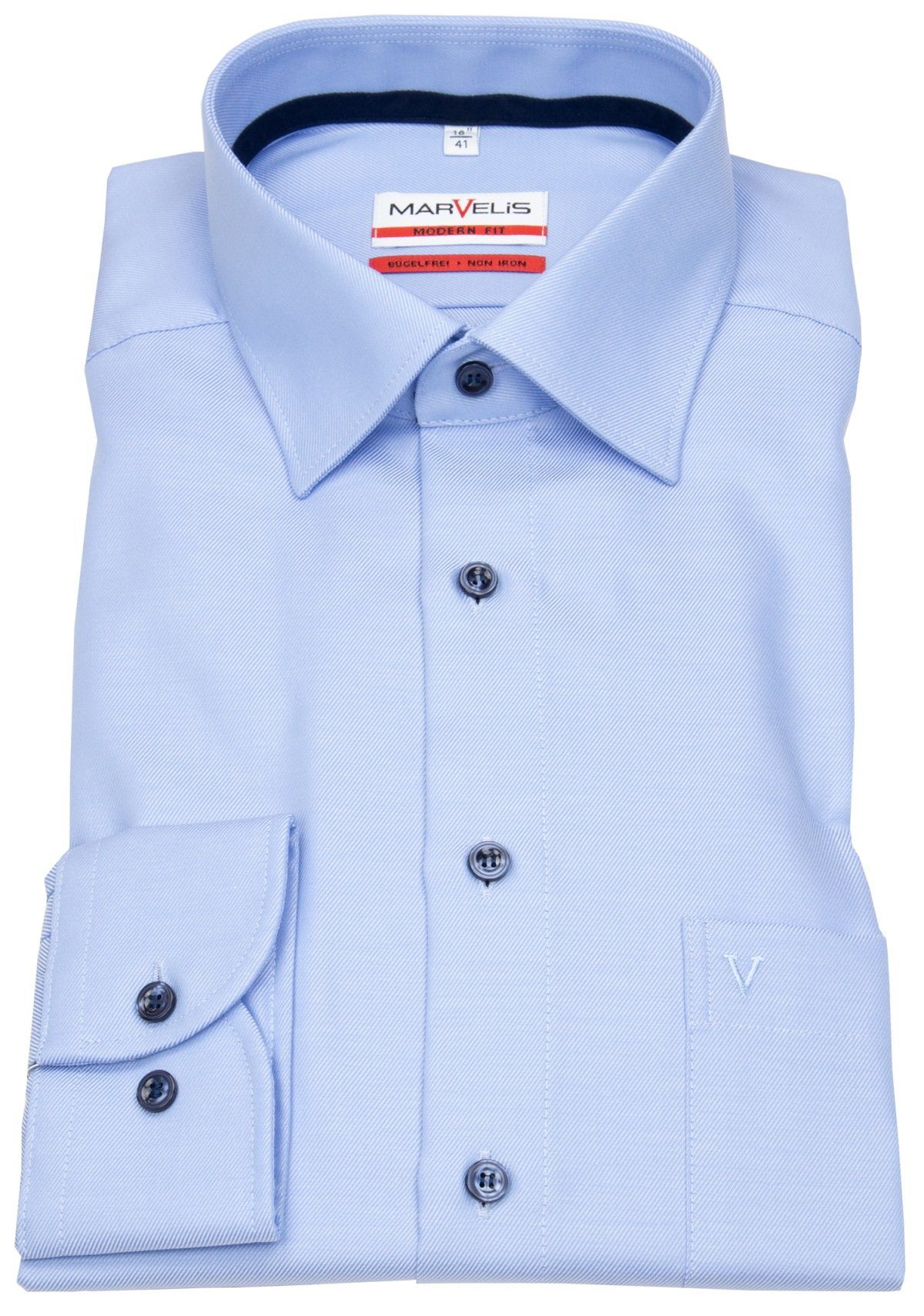 MARVELIS Businesshemd Modern Fit leicht tailliert günstig online kaufen