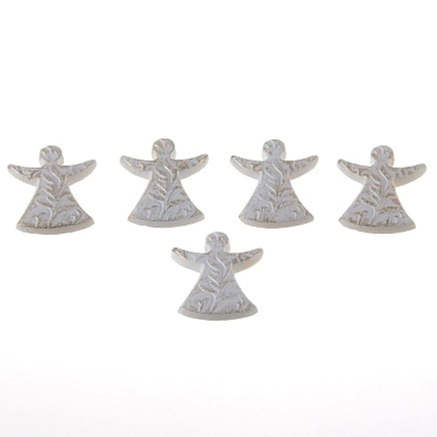 Deko AS Dekoobjekt Mini-Engel Relief - creme-gold - 12 Stück - 92033-02
