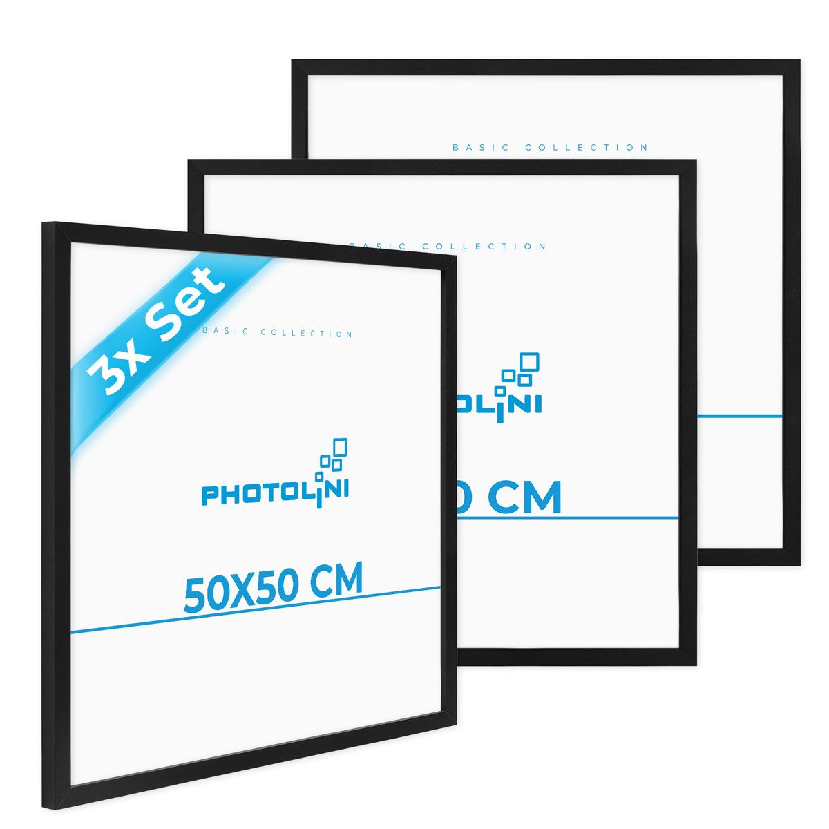 PHOTOLINI Bilderrahmen 3er Set modern mit bruchsicherem Acrylglas, Holz MDF günstig online kaufen