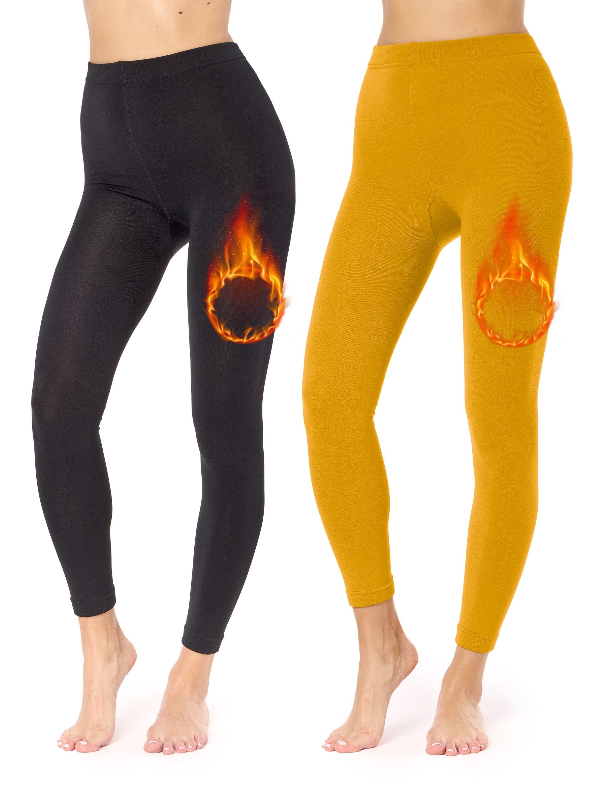 Merry Style Leggings 2er Pack Damen Thermo Leggings Gefütterte Thermoleggings MS-ATX-441 (1-tlg)