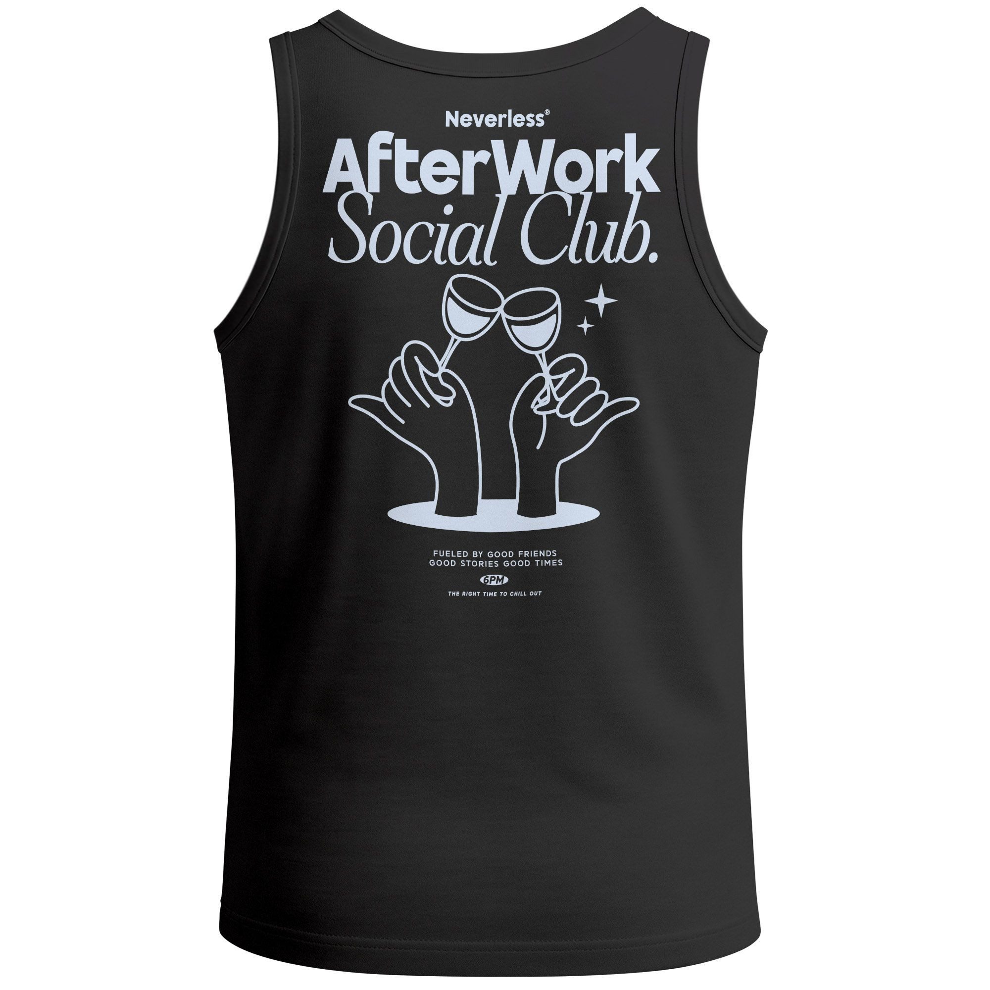 Tanktop Herren Tank-Top Backprint Aufdruck After Work Social Club Fashion