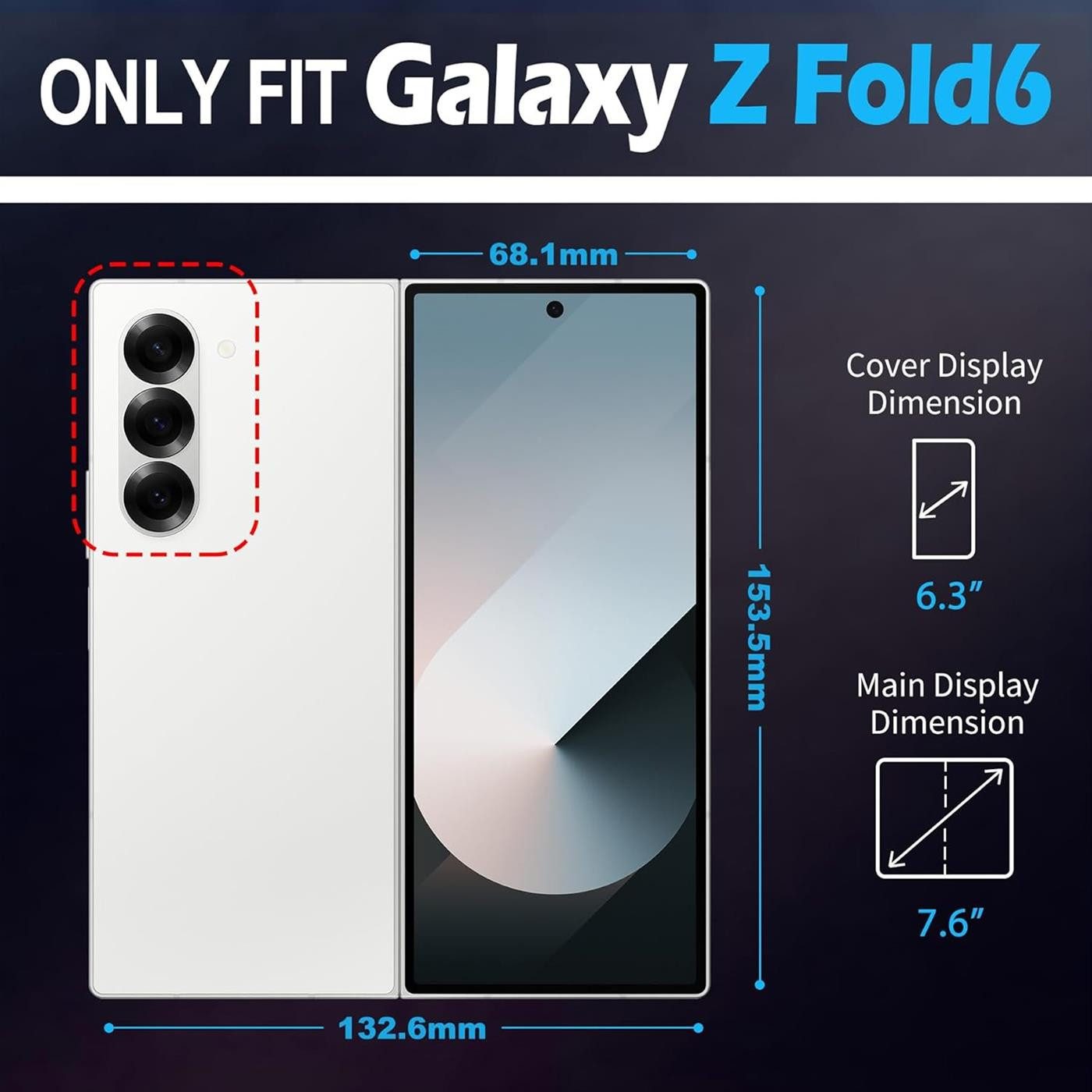CoolGadget Handyhülle Armor Shield Case für Samsung Galaxy Z Fold 6 7,6 Zoll, Outdoor Cover Magnet Ringhalterung Handy Hülle für Galaxy Z Fold 6 5G