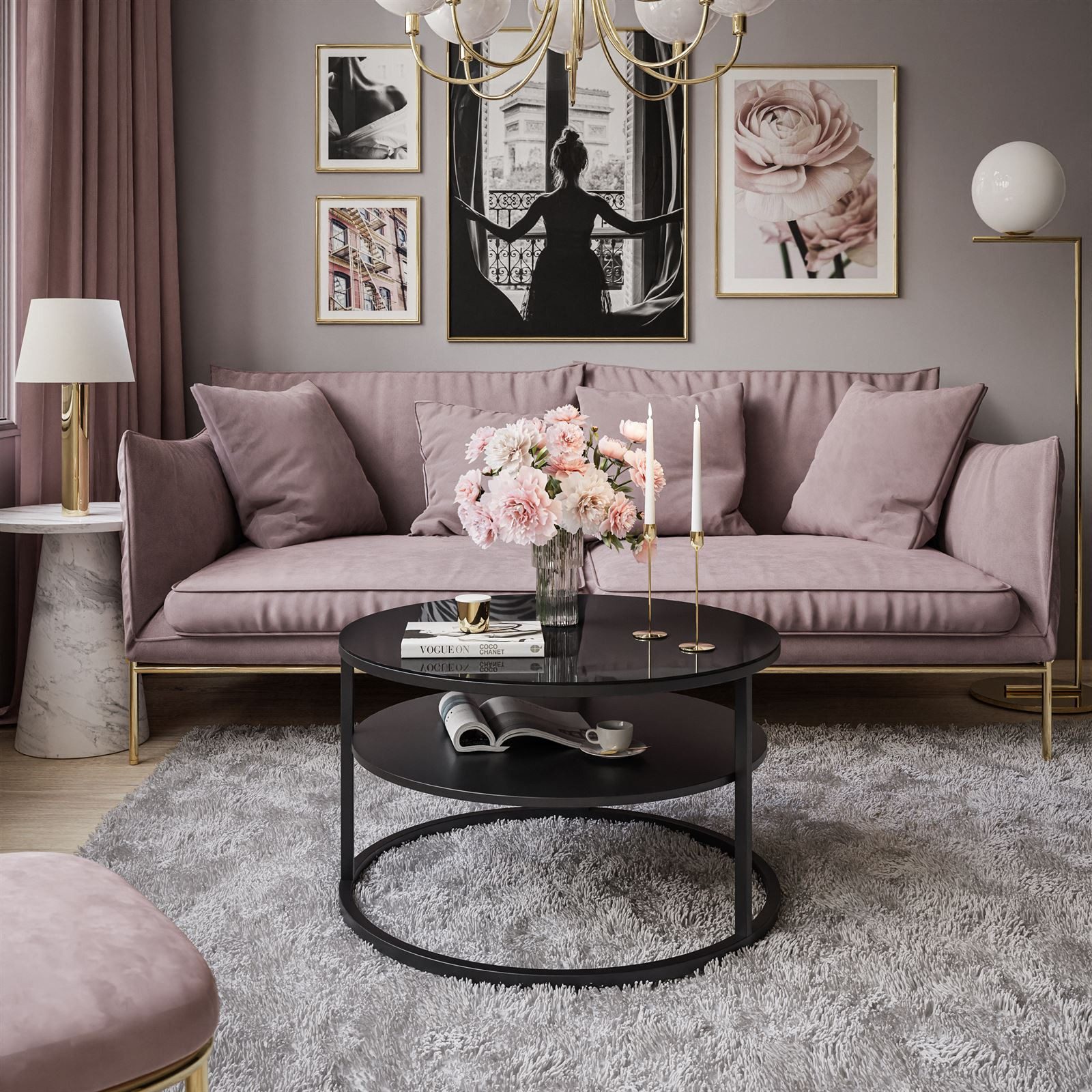Lookway Couchtisch CIRI GLASS mit Ablage günstig online kaufen