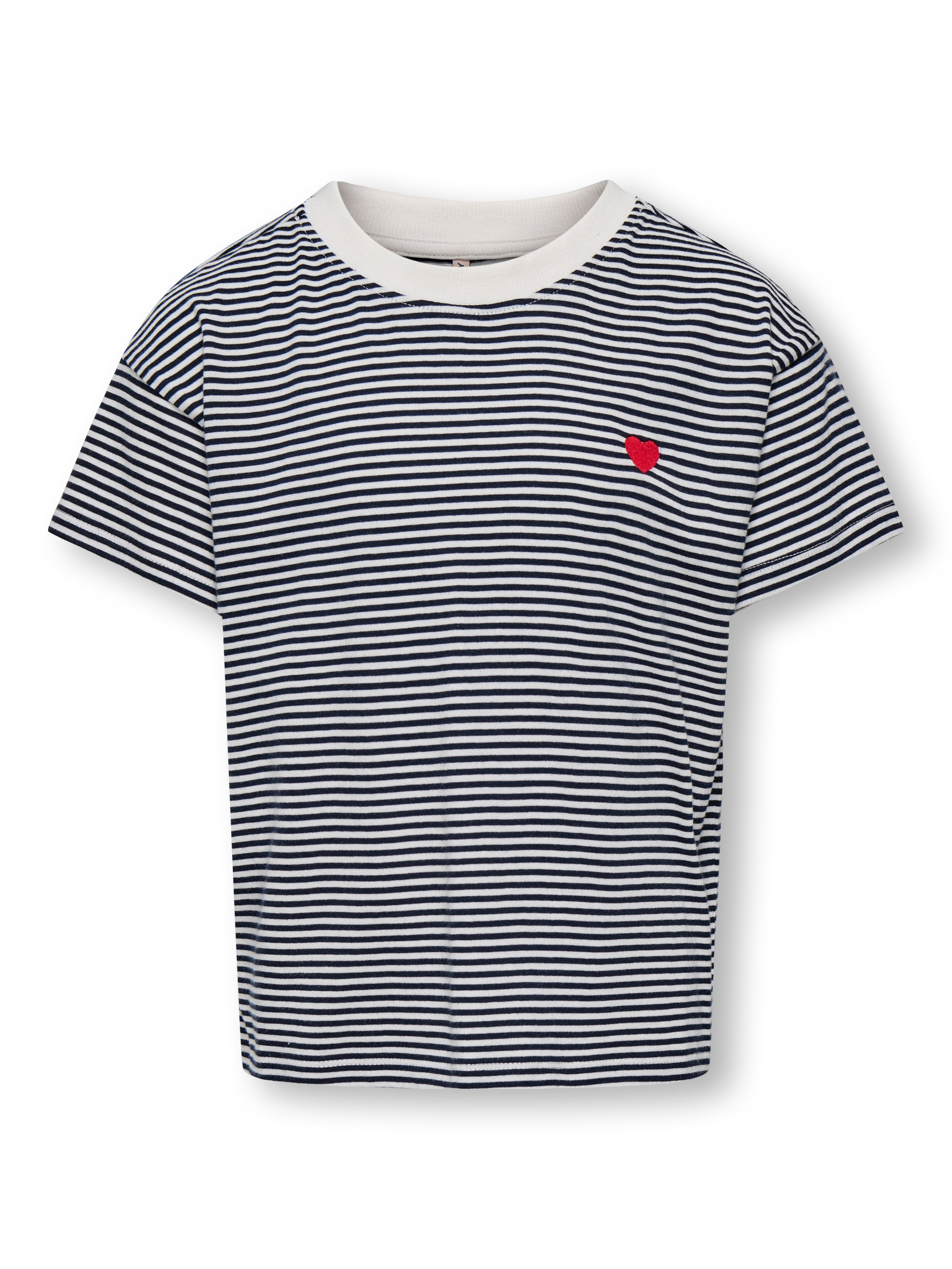 Cloud Dancer Stripes:Sky Captain Y/D Stripes/ Red Heart