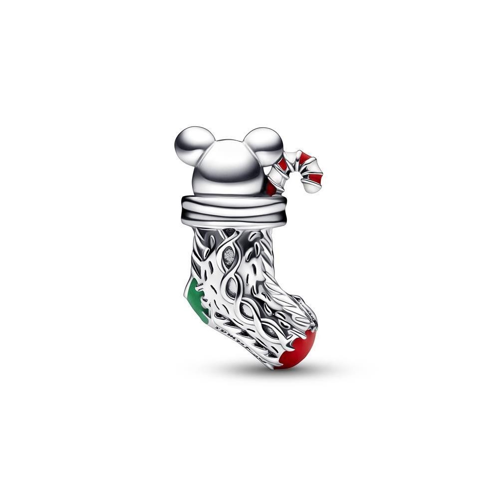 Pandora Charm-Einhänger PANDORA Charm Maus im Weihnachtsstrumpf aus 925er Silber