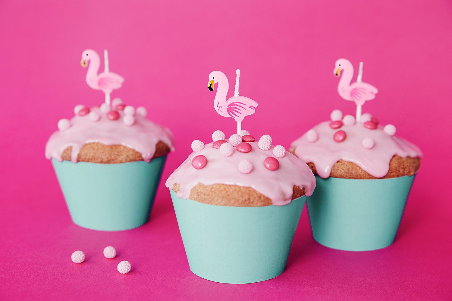 partydeco Geburtstagskerze, Geburtstagskerzen Flamingo 3cm rosa günstig online kaufen