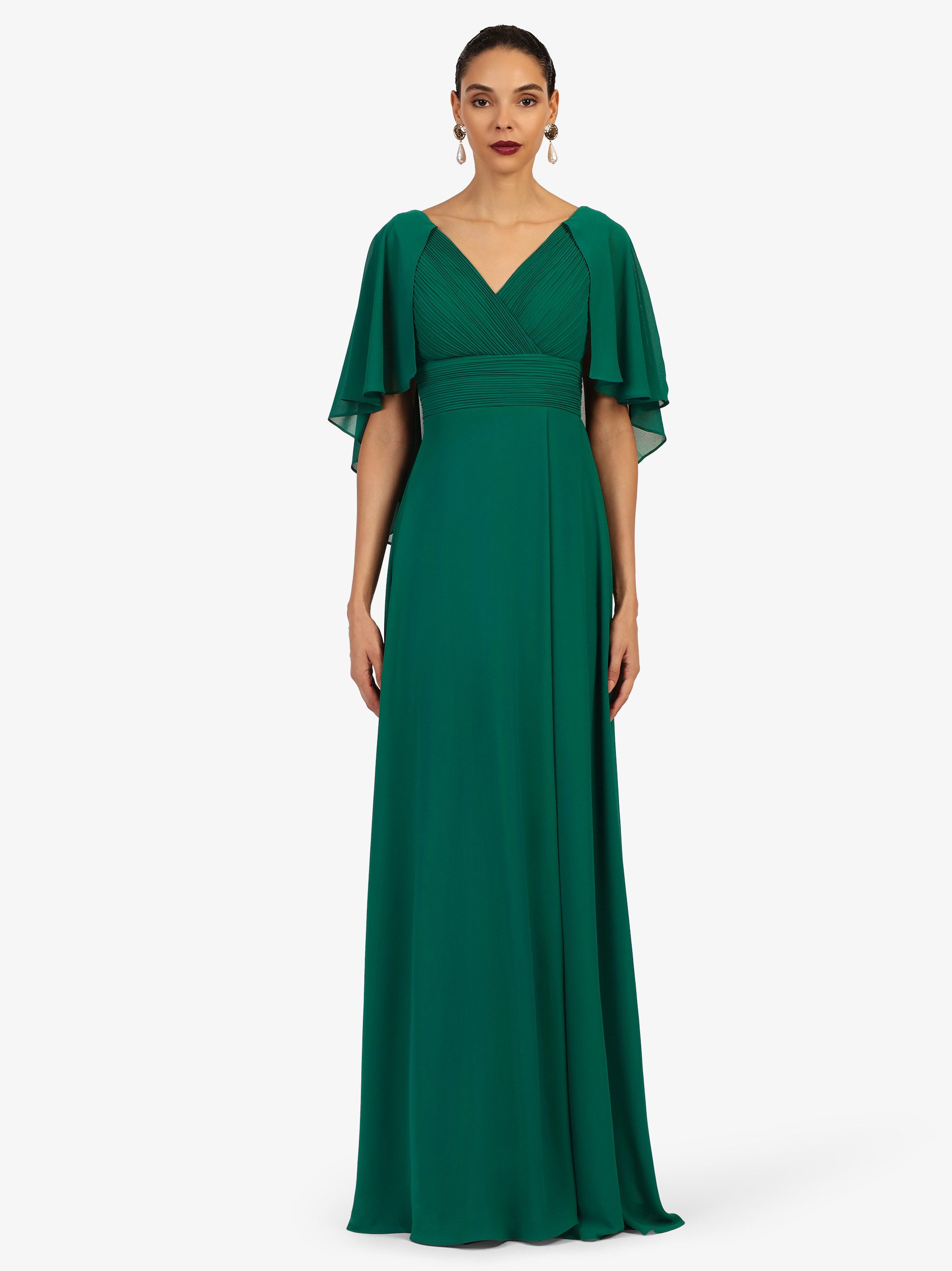 Kraimod Abendkleid mit Flügelärmeln & Falten-Top günstig online kaufen