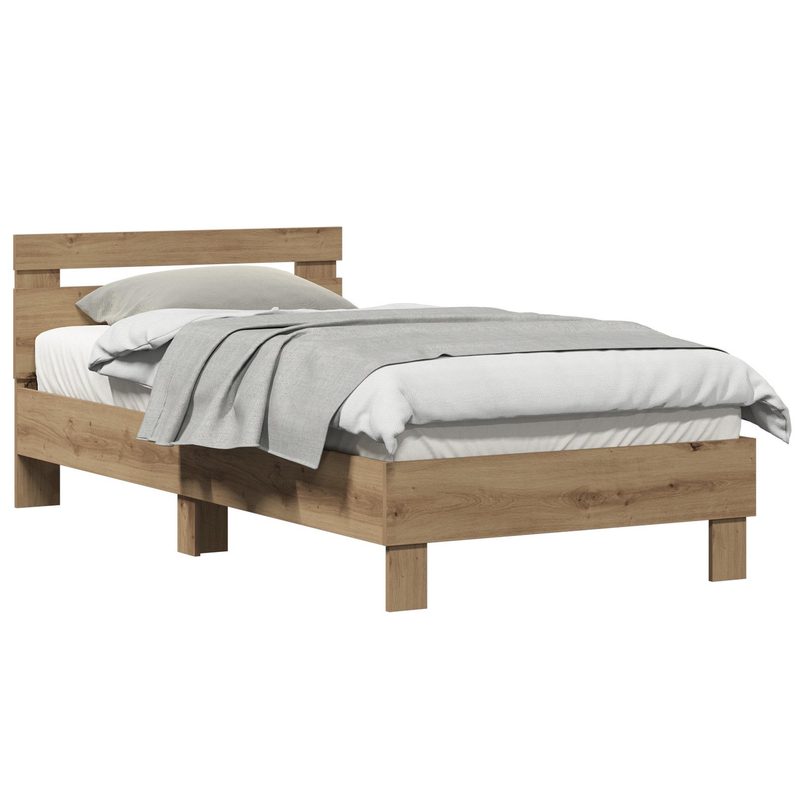 vidaXL Bett Artisan Eichenbettgestell, 90 x günstig online kaufen