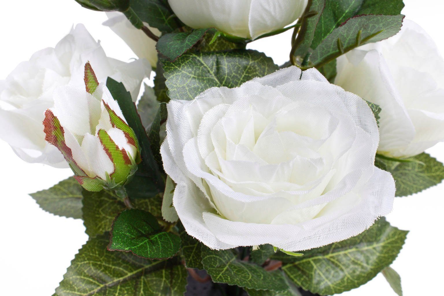 Kunstblume Rosenbusch Rose, Botanic-Haus, 27 cm Höhe