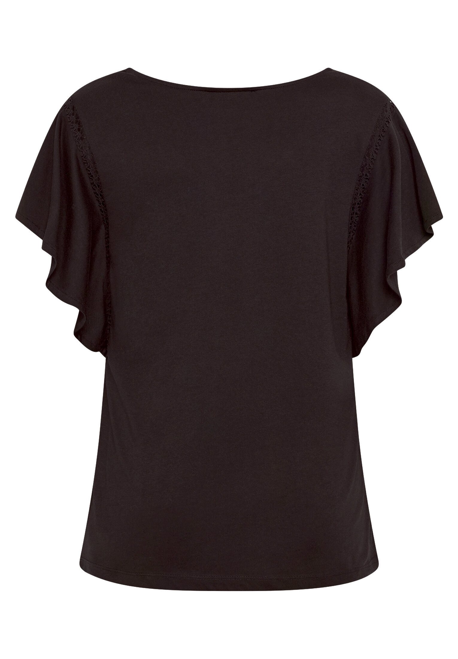 Cartoon Kurzarmshirt Damen mit V-Ausschnitt (1-tlg)