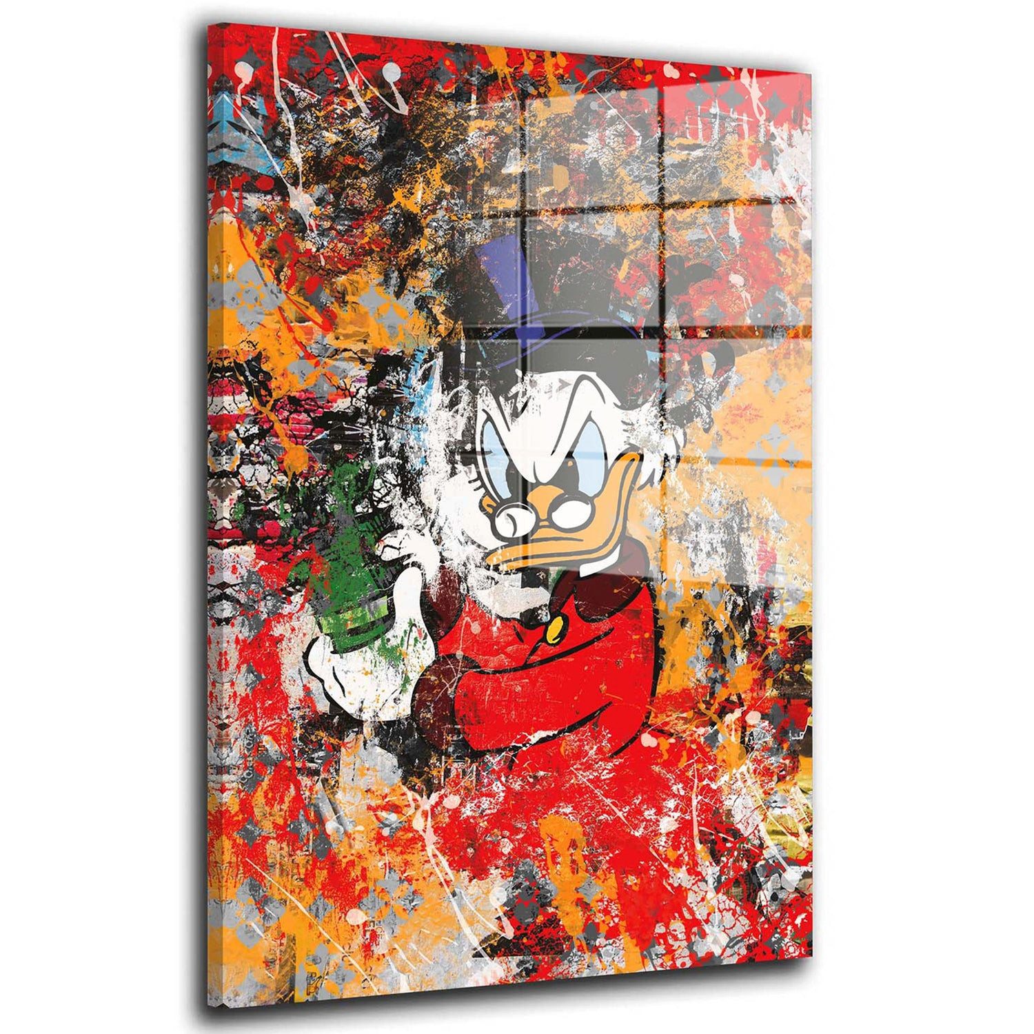 Acrylglasbild Pop Art Kunst abstrakt Duck Comic Acrylglas Wandbild Bild Wanddeko Woh