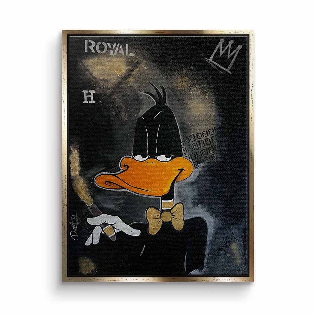 Supergünstiger Preis, große Veröffentlichung DOTCOMCANVAS® Leinwandbild, Premium Motivationsbild - goldener - King Royal Wandbild PopArt Rahmen