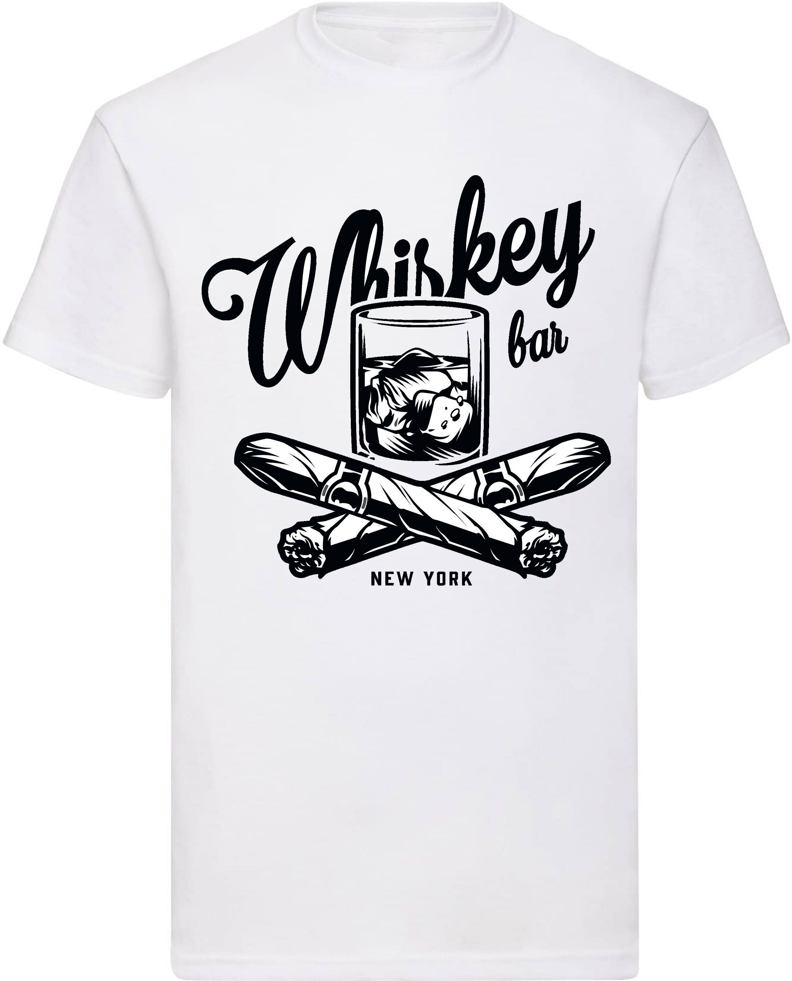Banco hochwertiger T-Shirt 100% mit Weiß aus Qualität Druck DTF Baumwolle Whiskeyglas aus