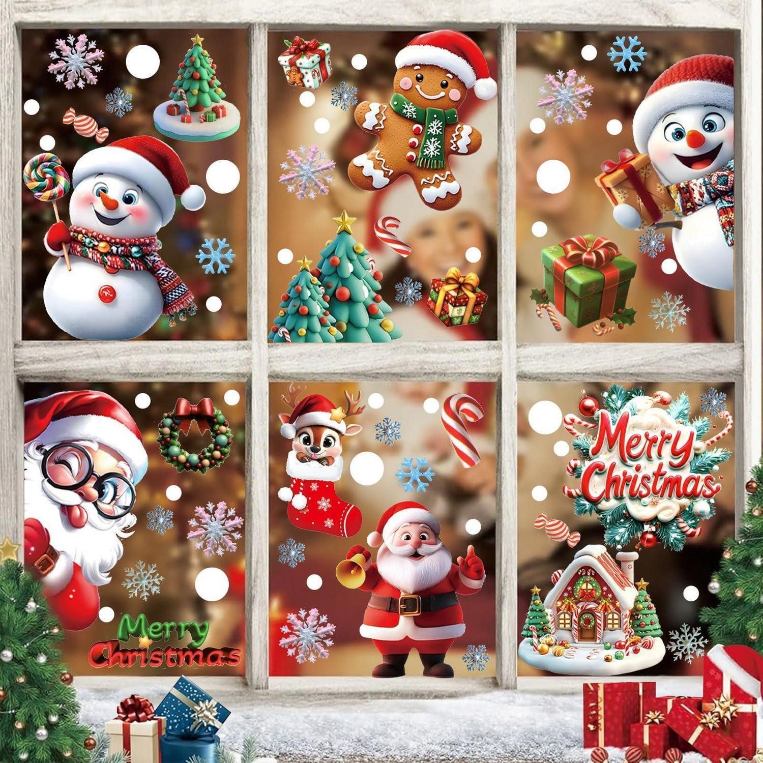 LuxusKollektion Fensterbild Fensterbilder Weihnachten 263 St. 9 Bl. statisch haftend