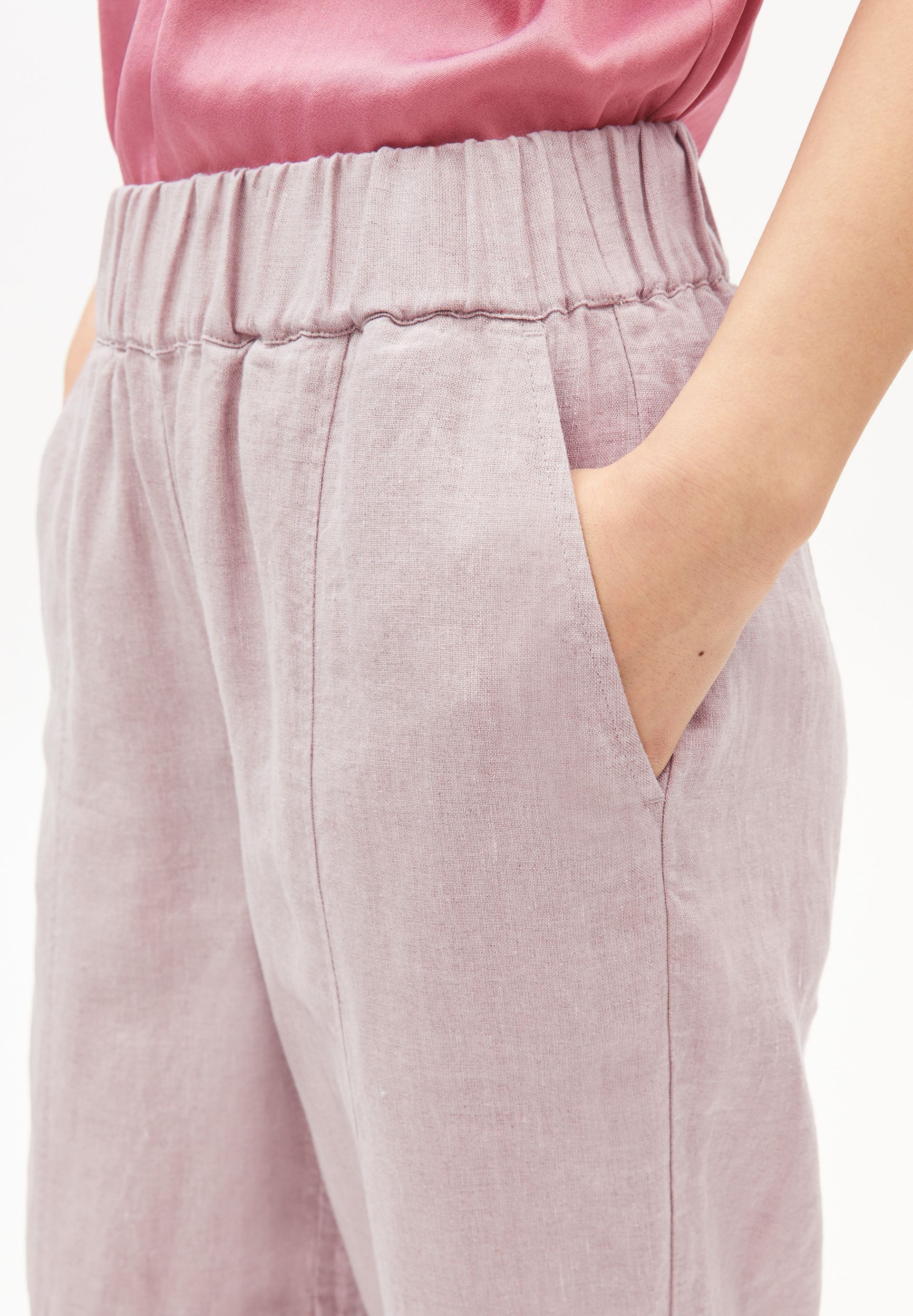 Armedangels Stoffhose LINO BARREL Hose aus 100% Leinen (Mid waist, Loose Fit)