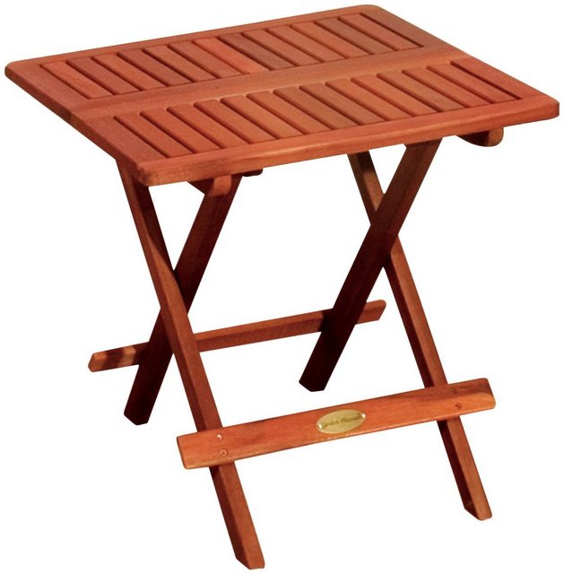 GARDEN PLEASURE Gartentisch LOS ANGELES, Eukalyptusholz, klappbar, 50x50 cm, braun