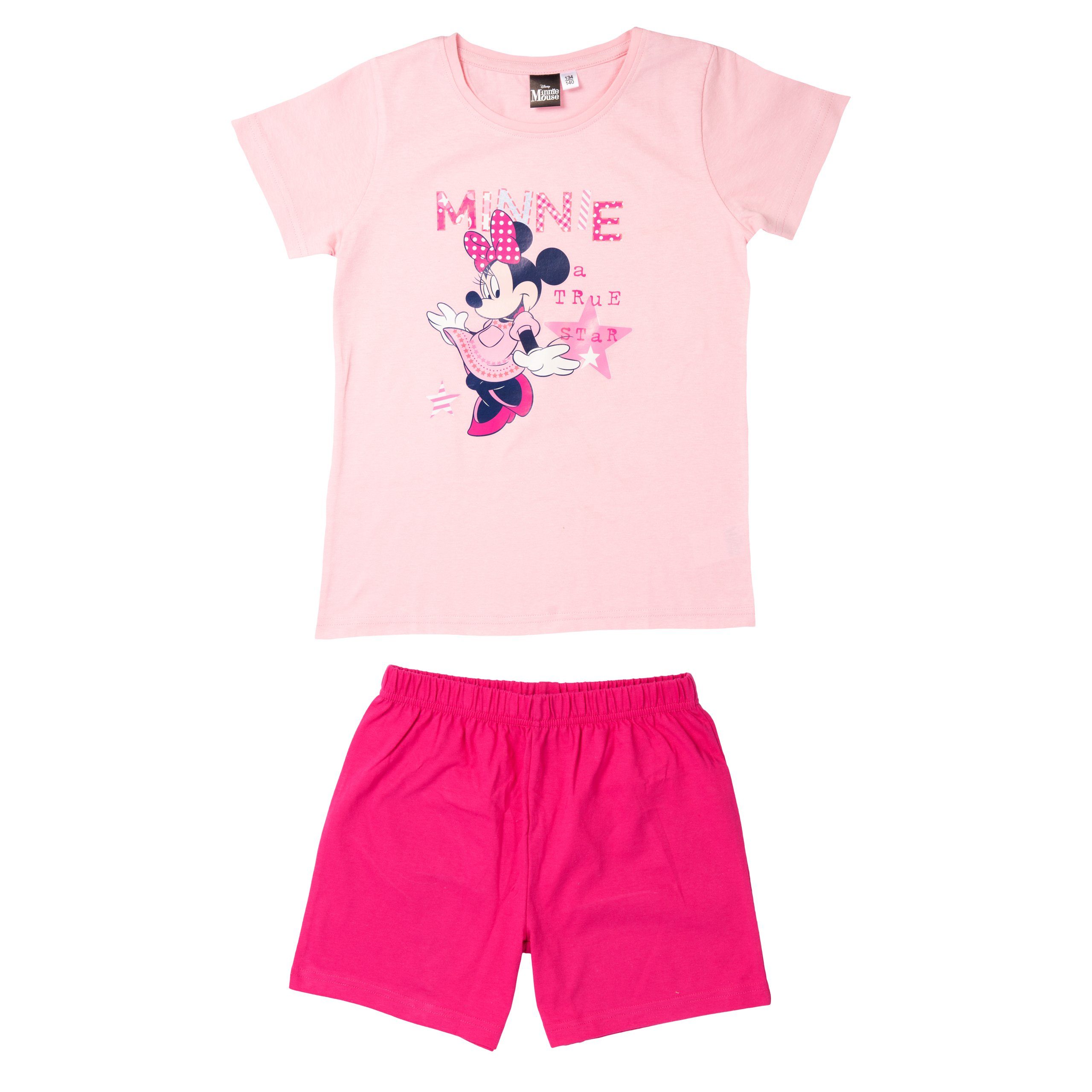 United Labels® Schlafanzug Disney Minnie Star - Mädchen A True Rosa/Pink für Schlafanzug Mouse