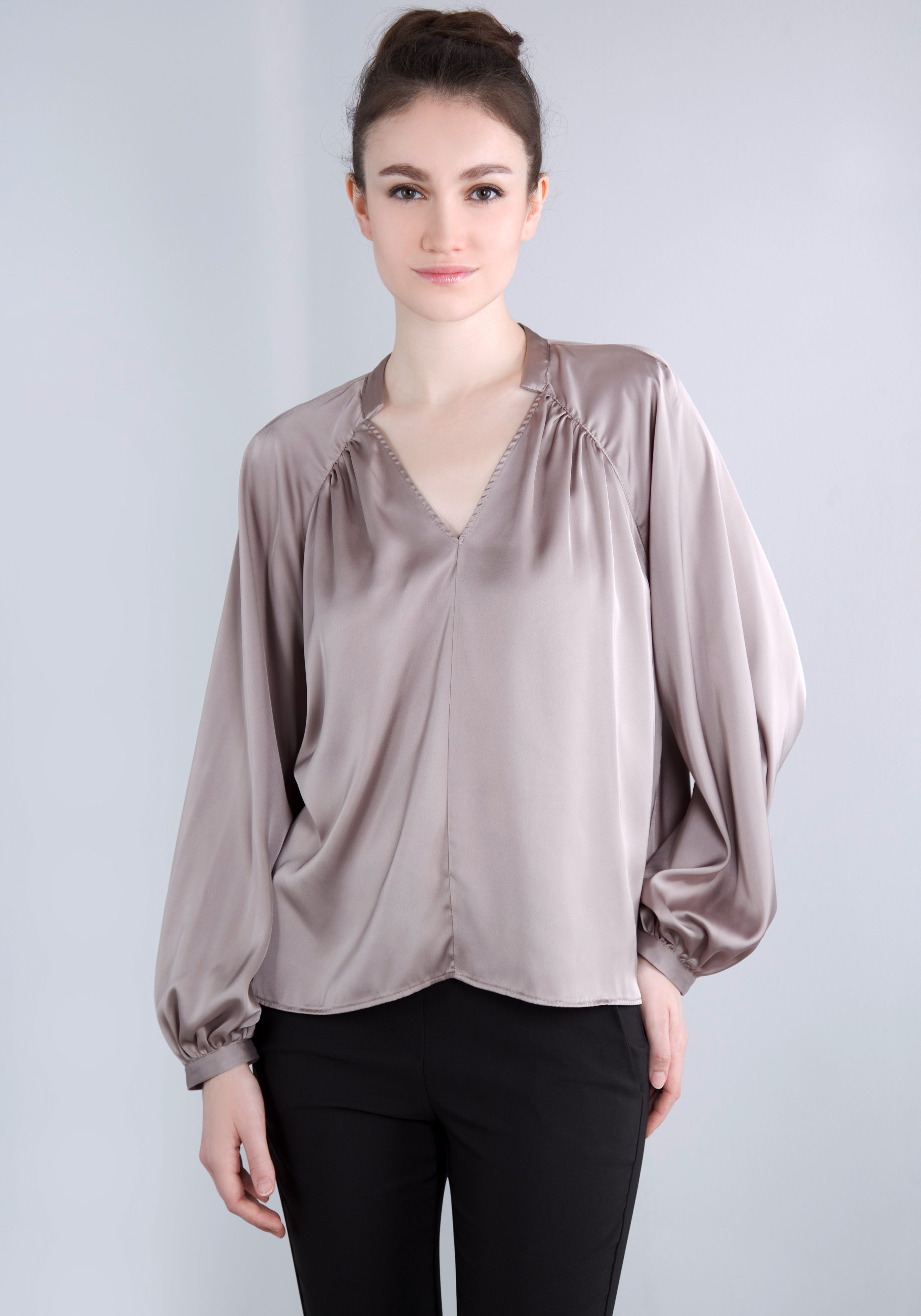 IMPERIAL Blusenshirt in satinierter Optik