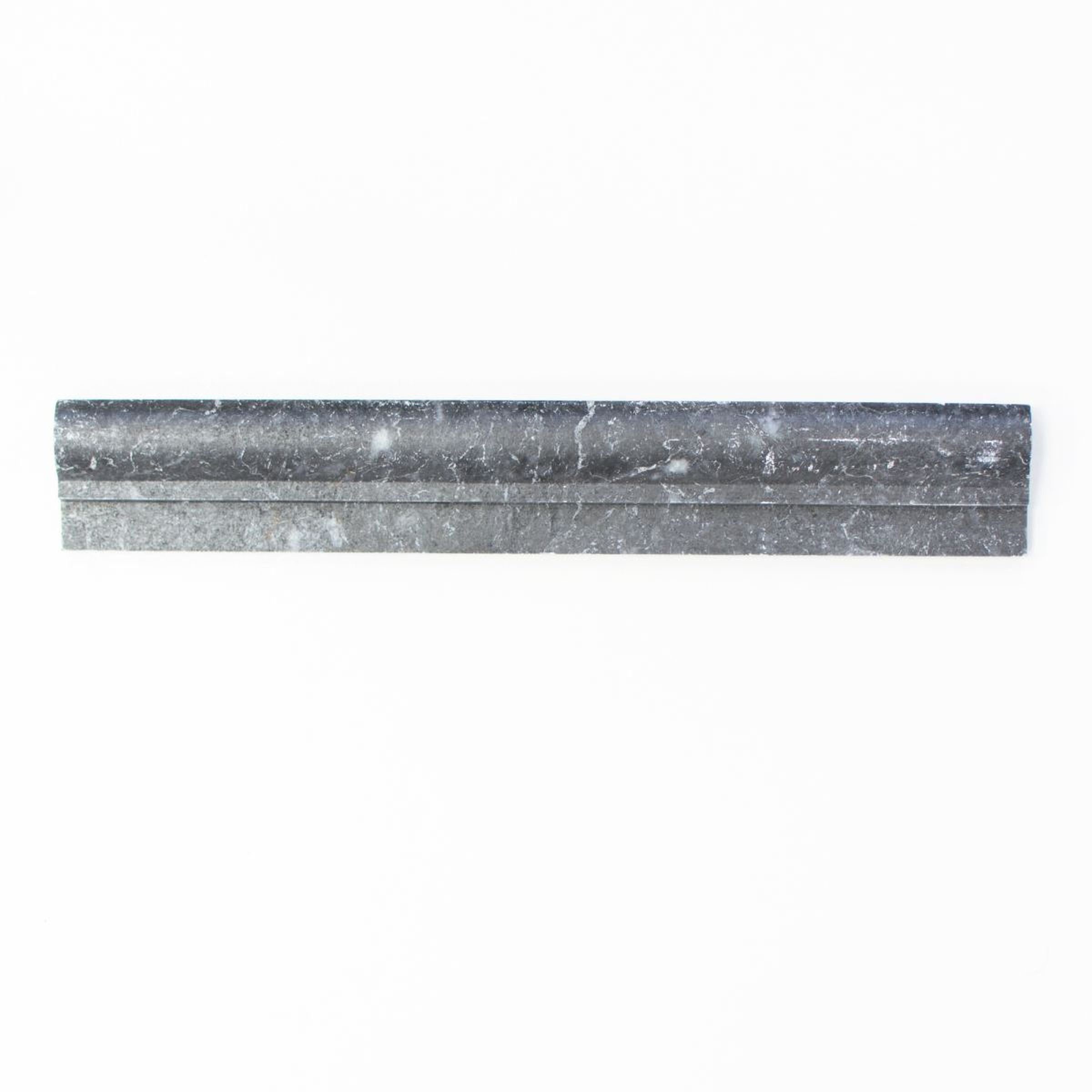 Mosani Fliesen-Bordüre Profil Borde Marmormosaik / 10 matt Stück schwarz