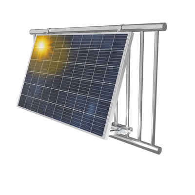 avoltik Solarmodul Halterung Alu Aufständerung für Photovoltaik Winkel rund Solarmodul-Halterung, (Set, Farbe silber)