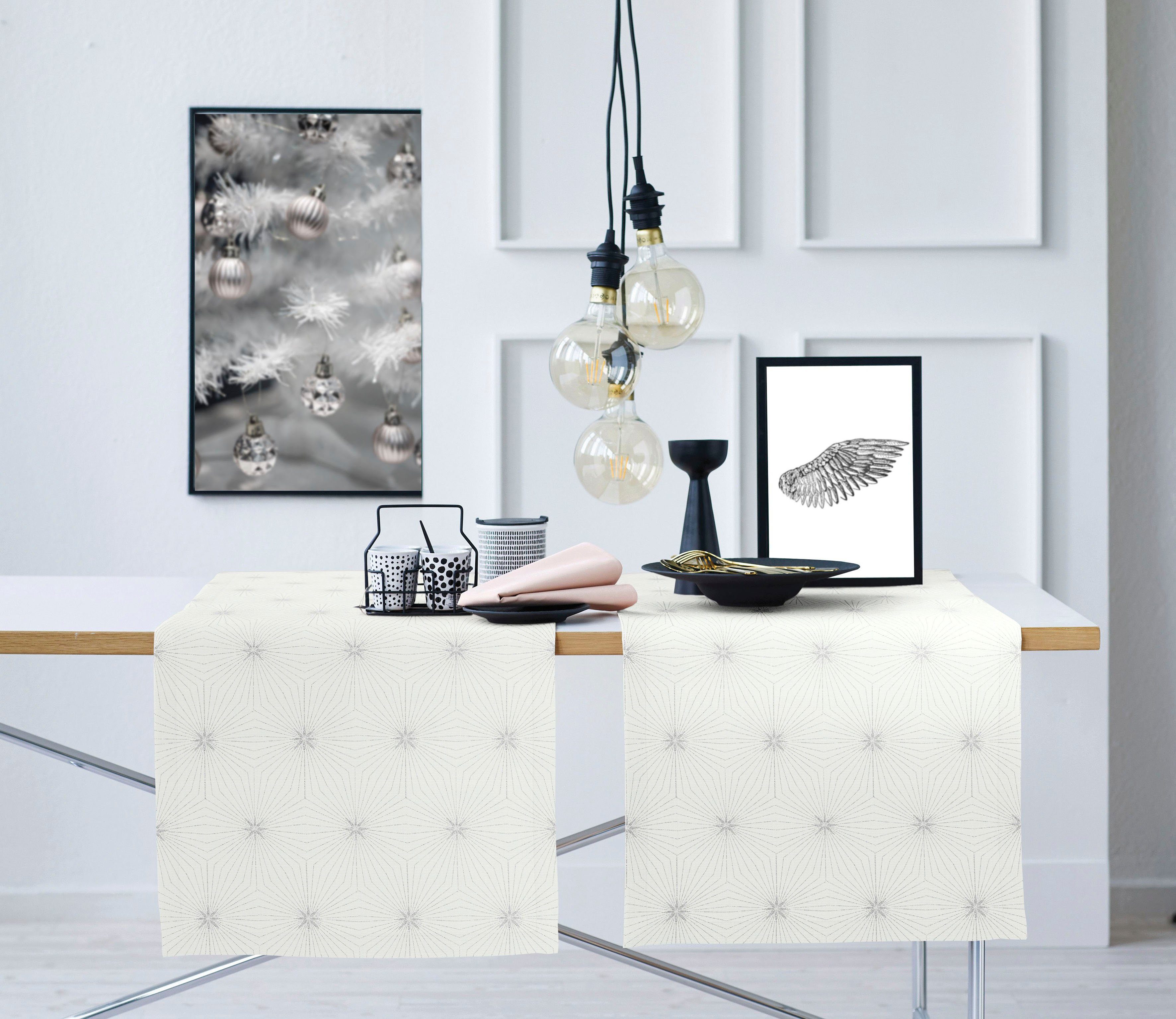APELT Tischläufer 4710 CHRISTMAS GLAM, Weihnachtsdeko, Weihnachten (1-tlg), Lurex-Jacquardgewebe