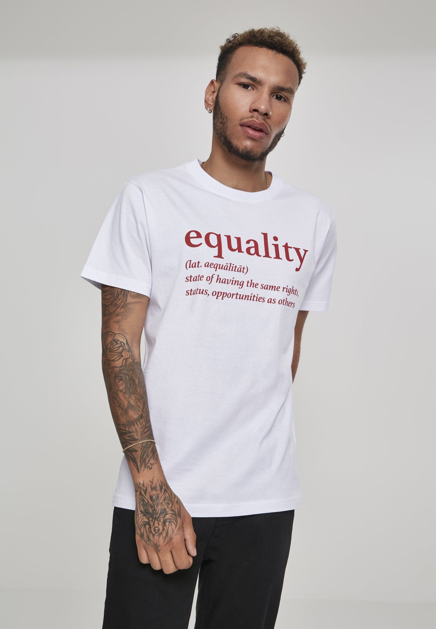 Definition white Herren T-Shirt MisterTee Definition Equality MT732 (1-tlg) Tee Equality