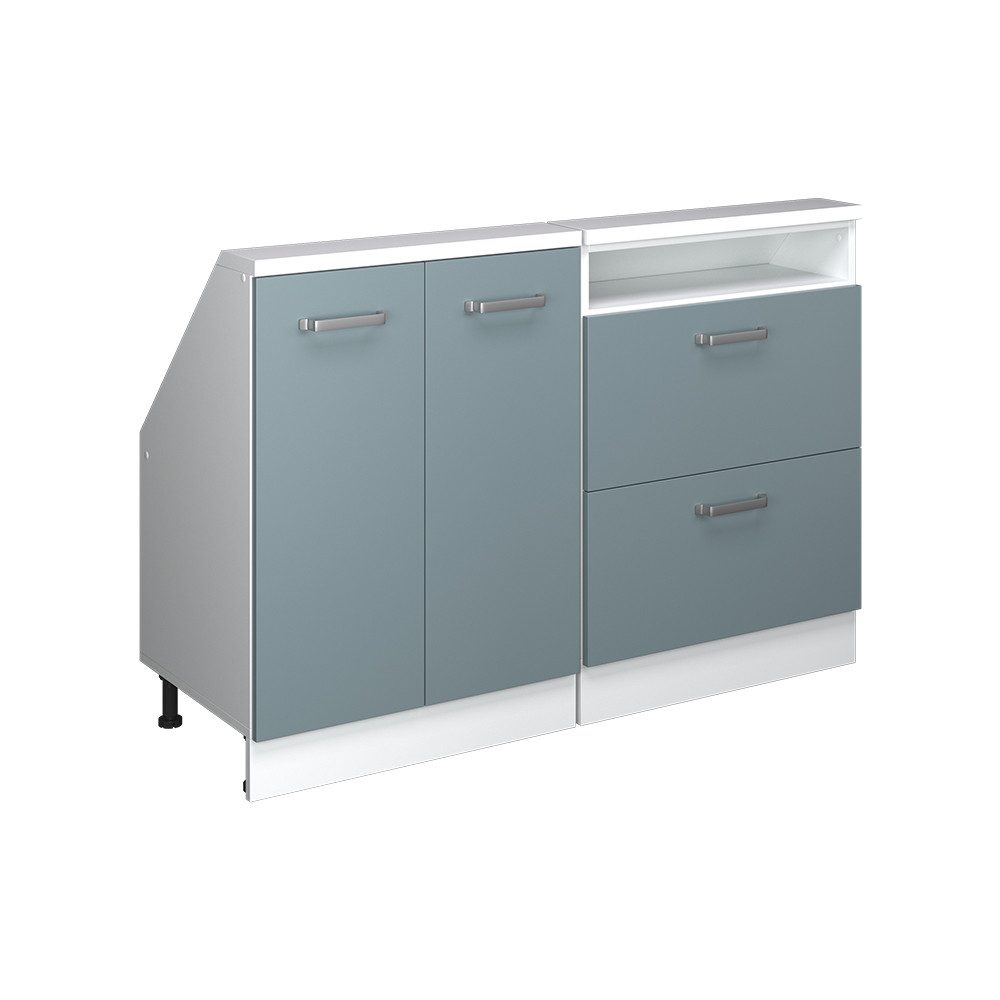 Vicco Unterschrank R-Line, Blau-Grau/Weiß, 120 cm günstig online kaufen