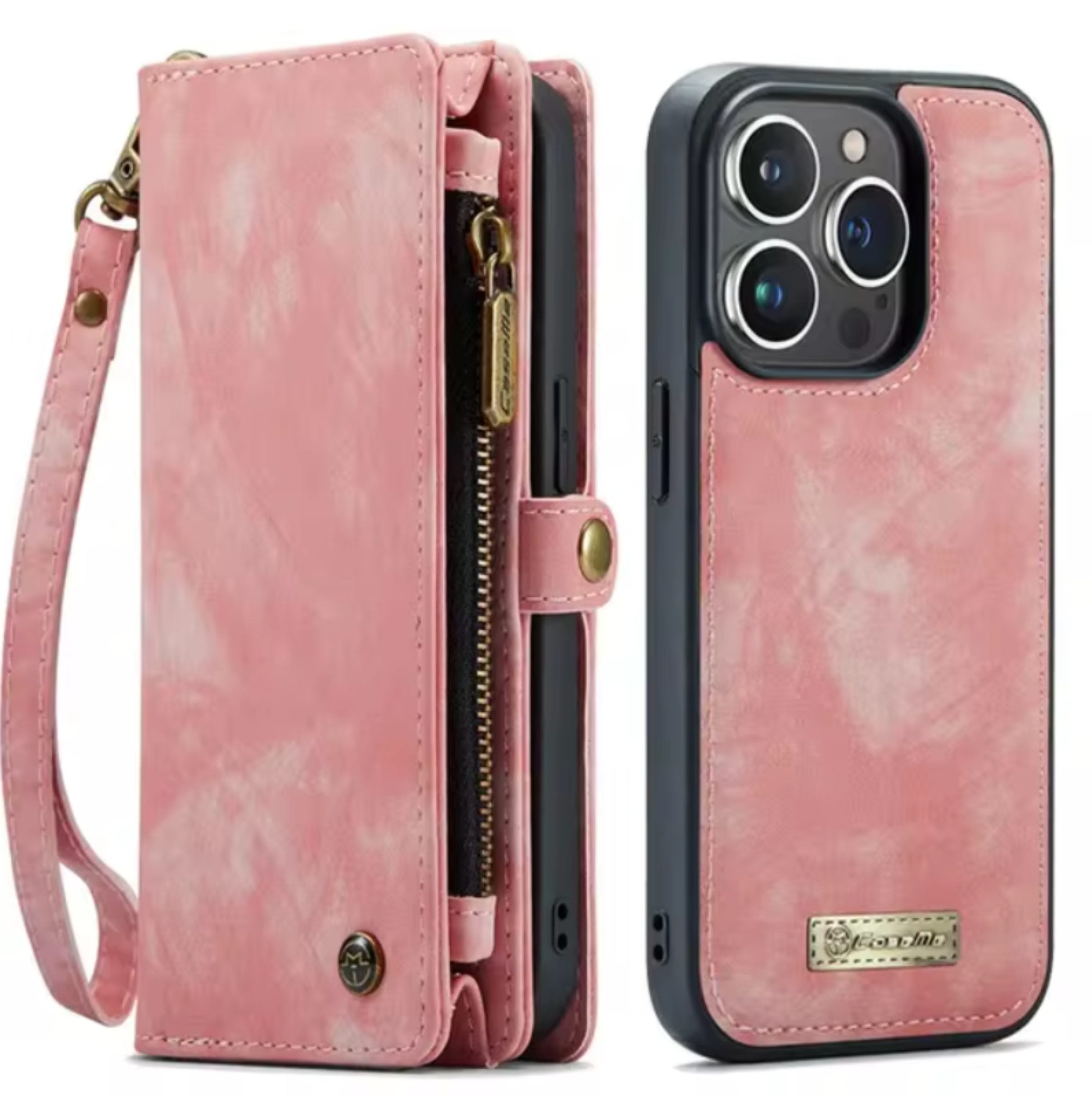 CaseMe Handyhülle Caseme iPhone Hülle mit Zipper 2in1
