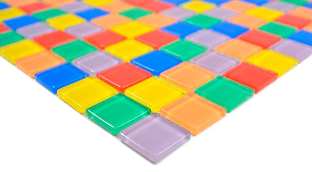Mosani Mosaikfliesen Mosaik Fliesen Glasmosaik bunt Wand Fliesenspiegel