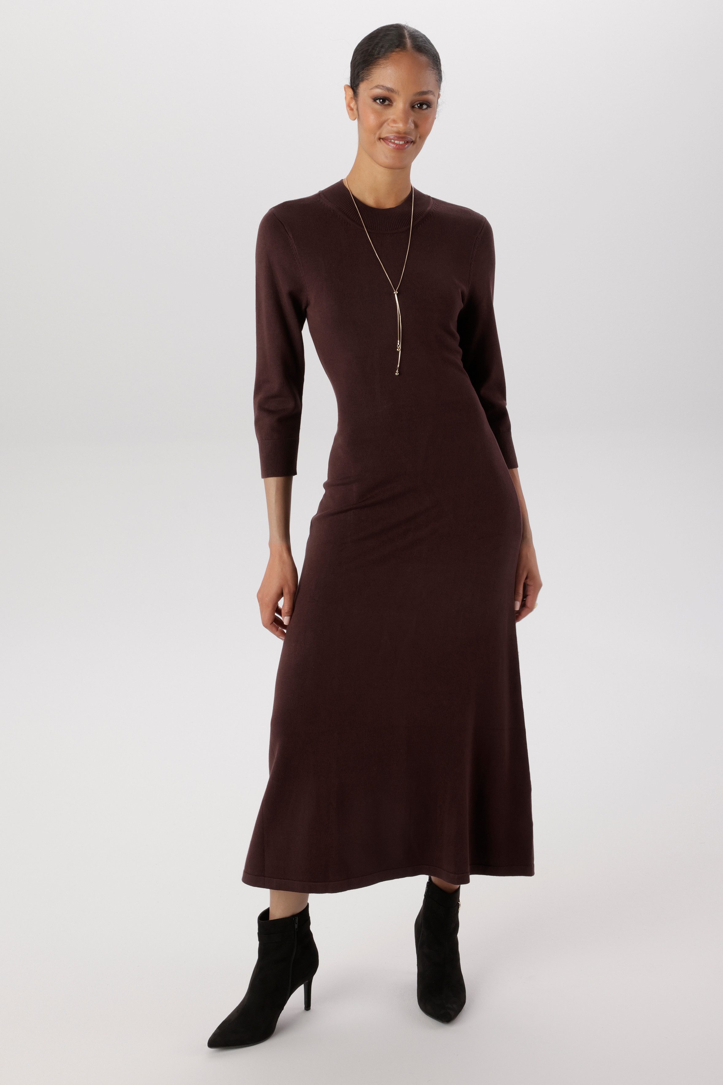 Aniston SELECTED Strickkleid mit kleinem Stehkragen - NEUE KOLLEKTION – Bild 4 von 5