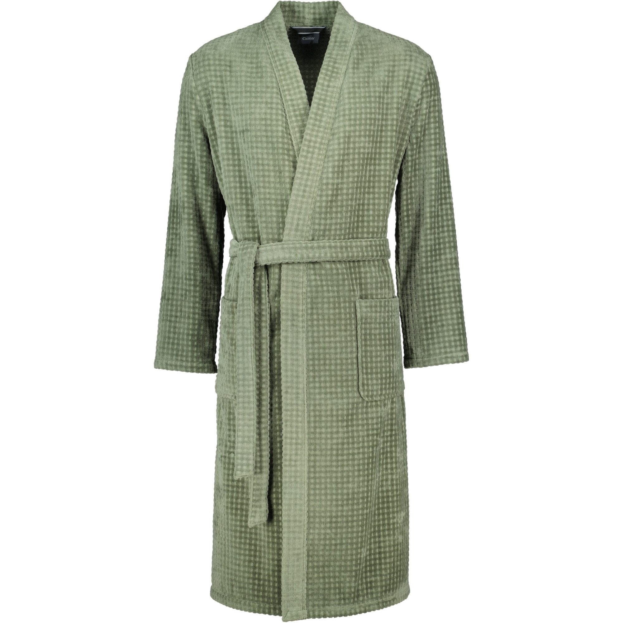 Cawö Herrenbademantel Waffelpique 5508 Kimono Frottier, Kimono, 100% Baumwolle
