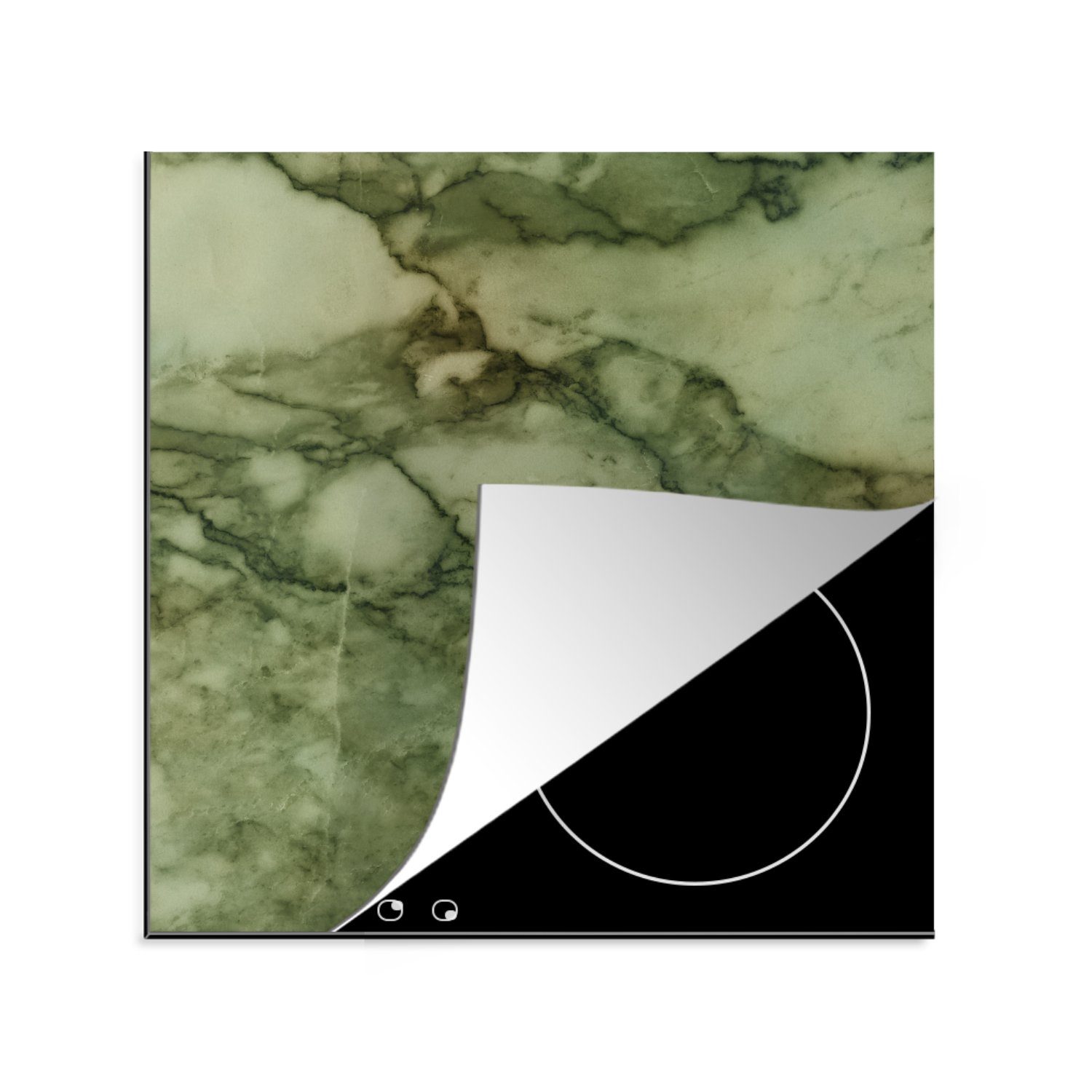 MuchoWow Herdblende-/Abdeckplatte Marmor - Steine - Kalk, Vinyl, (1 tlg), 78x78 cm, Ceranfeldabdeckung, Arbeitsplatte für küche